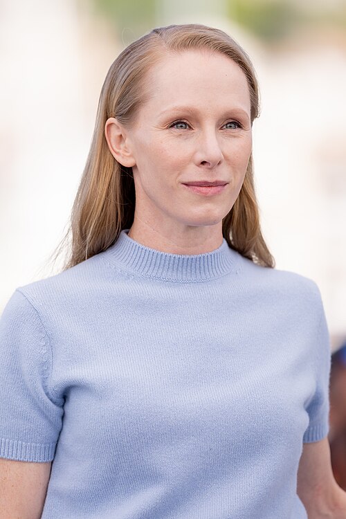 Susanne Wuest presenting the movie Sound of Falling at the 2025 Cannes Film Festival