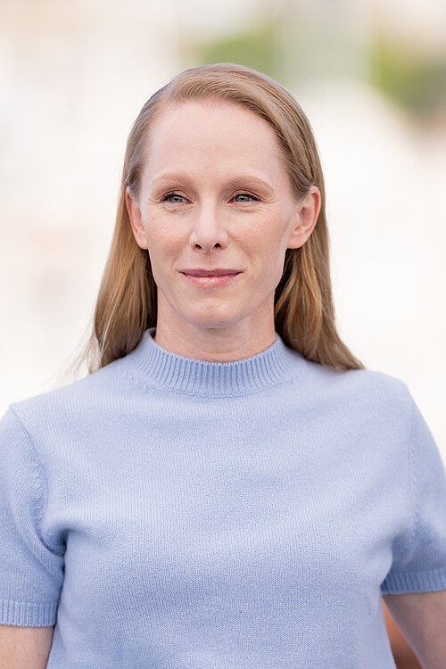 Susanne Wuest presenting the movie Sound of Falling at the 2025 Cannes Film Festival