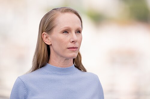 Susanne Wuest presenting the movie Sound of Falling at the 2025 Cannes Film Festival