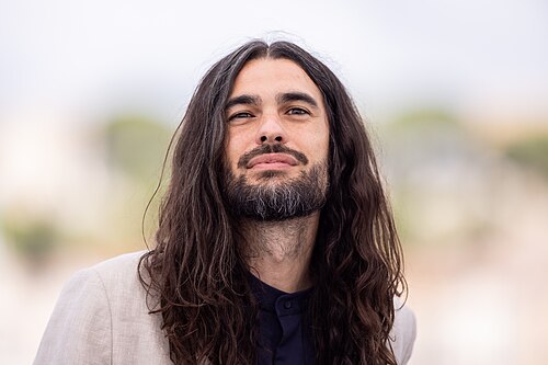 Oliver Laxe presenting the movie Sirât at the 2025 Cannes Film Festival