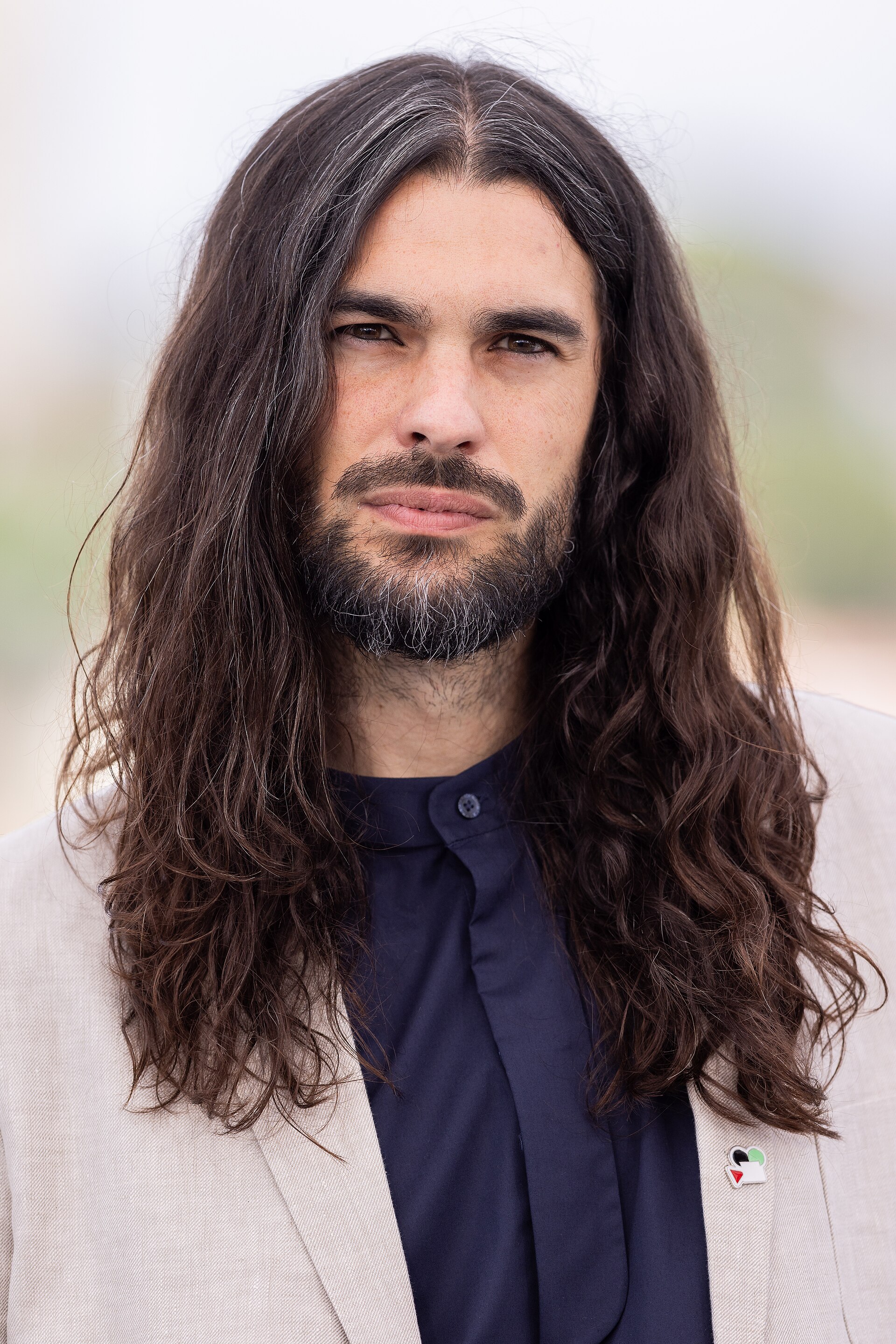 Oliver Laxe presenting the movie Sirât at the 2025 Cannes Film Festival