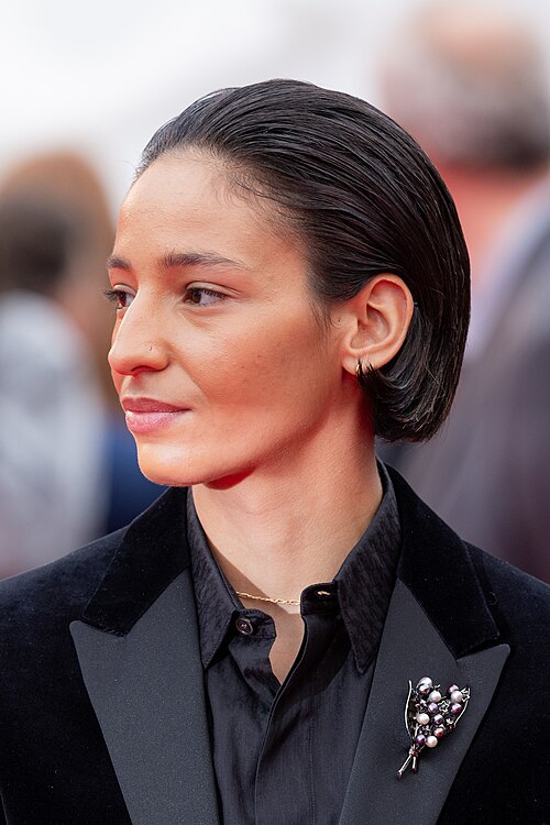 Nadia Melliti presenting the movie The Little Sister at the 2025 Cannes Film Festival