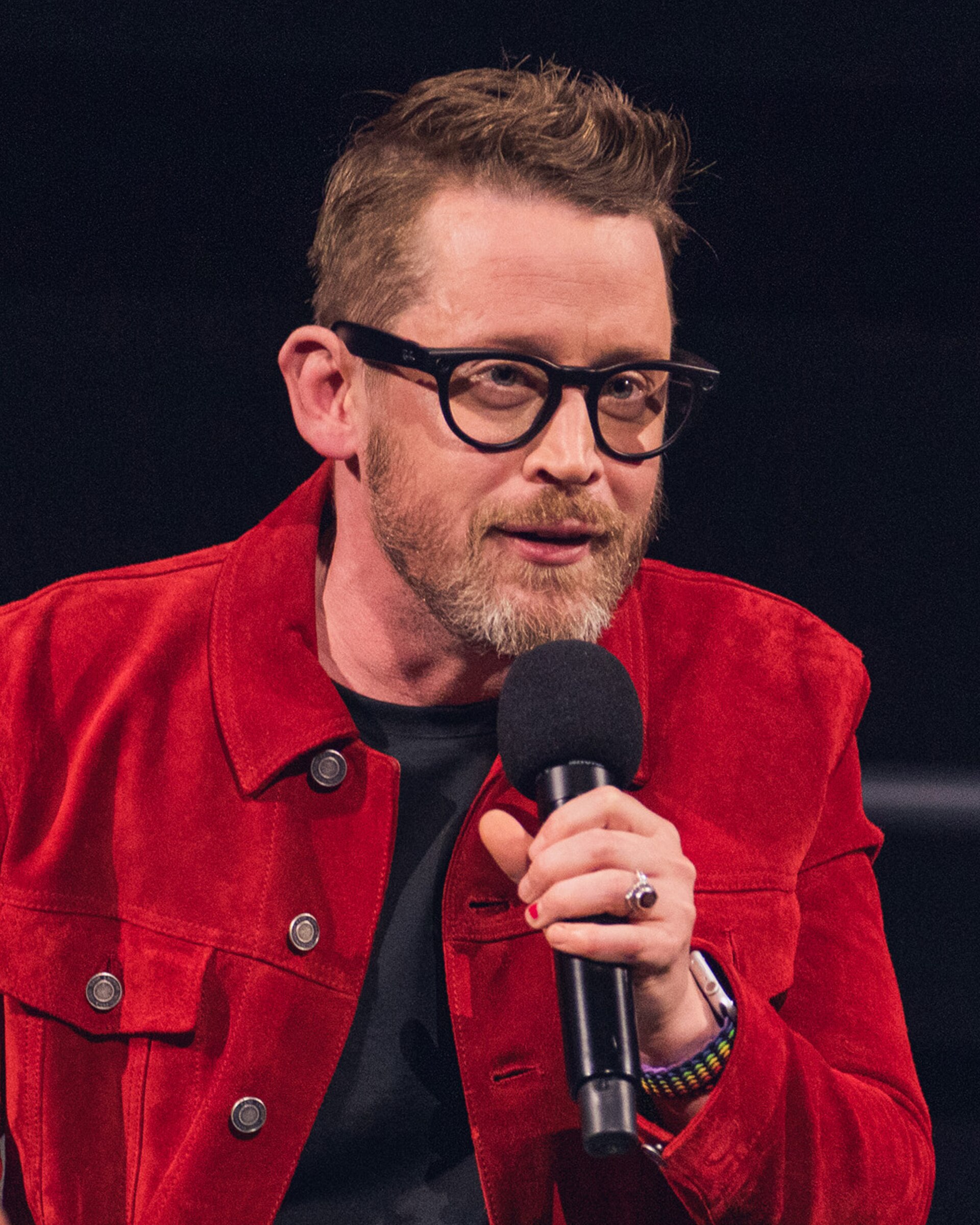 Macaulay Culkin at a Q&A for Home Alone's 35th anniversary in Los Angeles, California