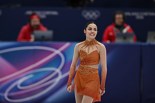 MILAN, ITALY - 06 FEBRUARY 2026: Madeline Schizas of Canada compete during the Figure Skating Team Event Women Single Skating Short Program at the Olympic Winter Games Milano Cortina 2026  Milano Ice Skating Arena on February 06, 2026 in ,