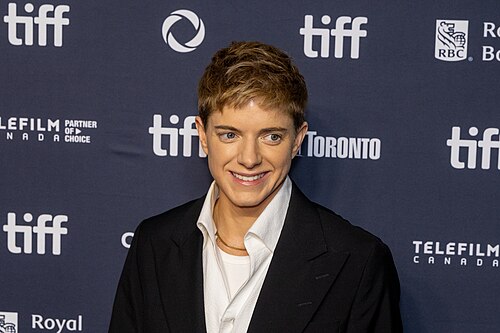 Mae Martin, creator, co-showrunner, executive producer, writer, actor, at the 2025 Toronto International Film Festival (TIFF) premiere of Wayward.