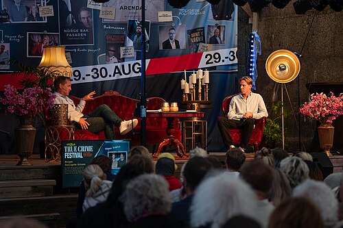 Magnus Braaten at the True Crime Festival in Arendal, Norway, 2025