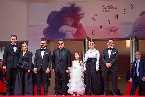 Main Cast of Un Simple Accident at the top of Cannes Red Carpet Steps