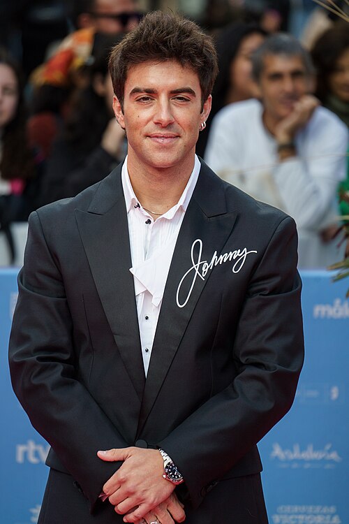 Álvaro de Luna at the Red Carpet of the Malaga 2025 Festival next to Cervantes Theater