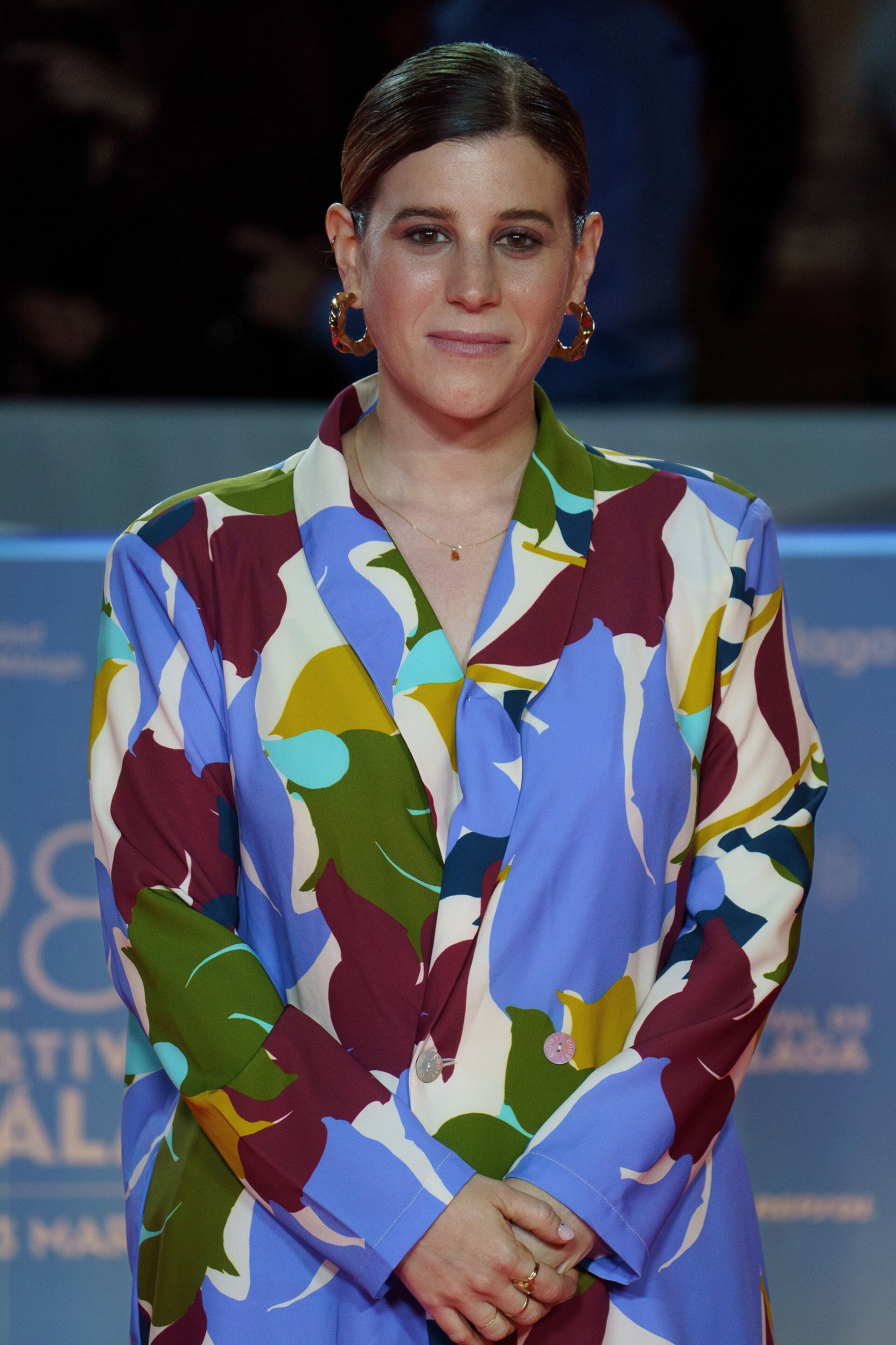 Ángela Cervantes at the Red Carpet of the Malaga 2025 Festival next to Cervantes Theater