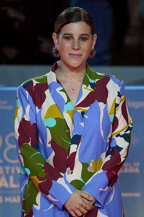 Ángela Cervantes at the Red Carpet of the Malaga 2025 Festival next to Cervantes Theater