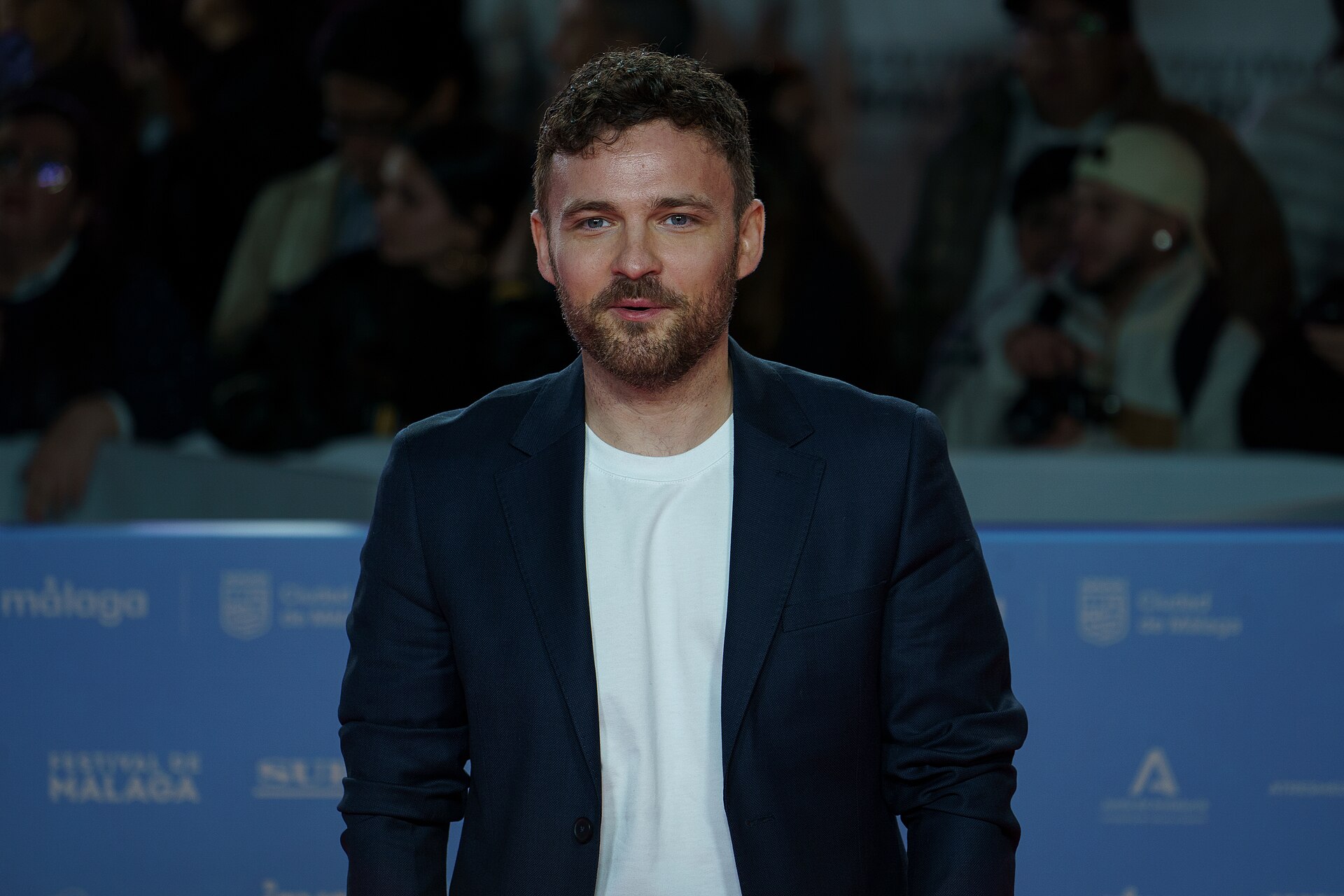 Adam Jezierski at the Red Carpet of the Malaga 2025 Festival next to Cervantes Theater