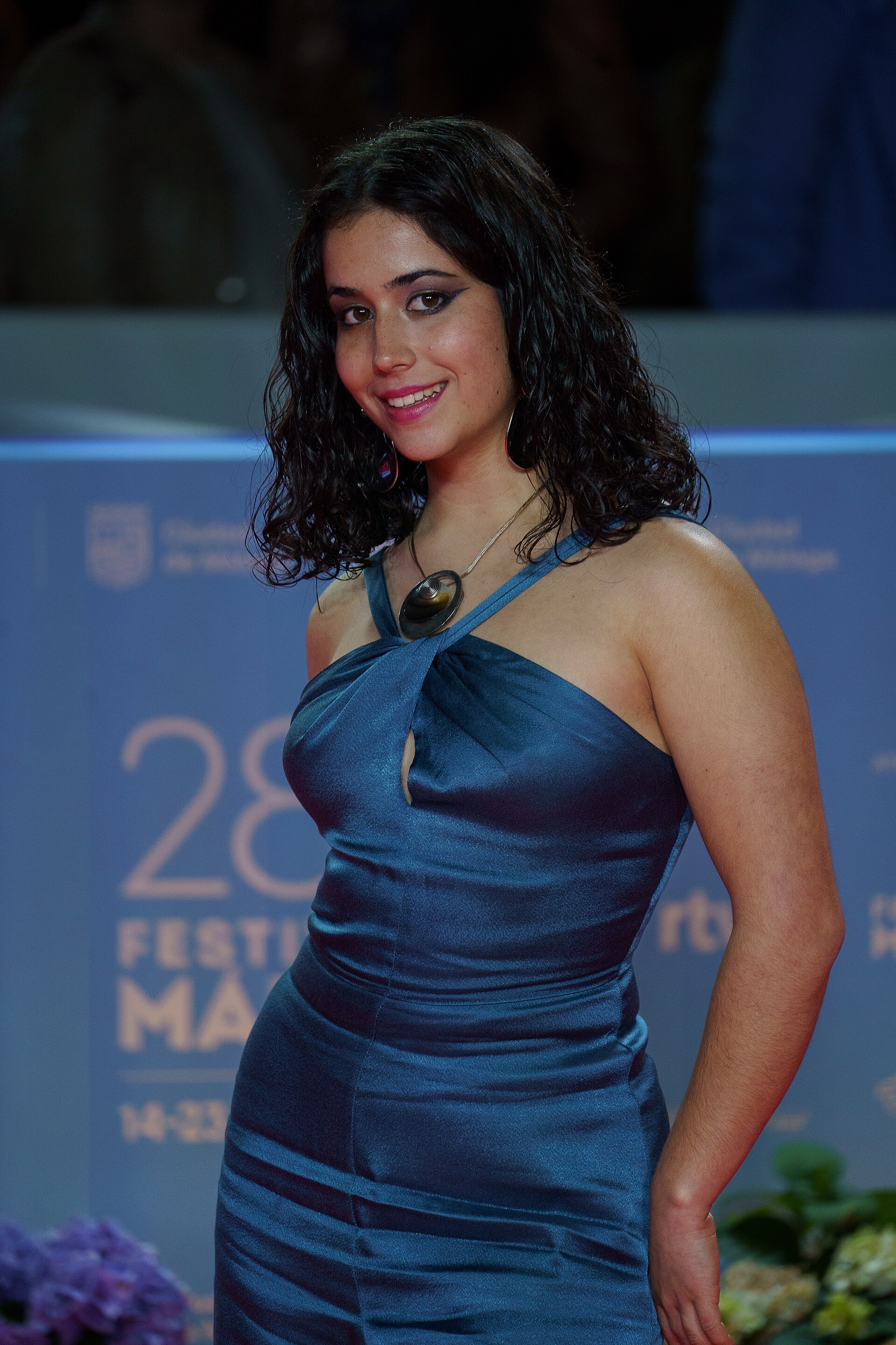 Álex Tahmazyan at the Red Carpet of the Malaga 2025 Festival next to Cervantes Theater