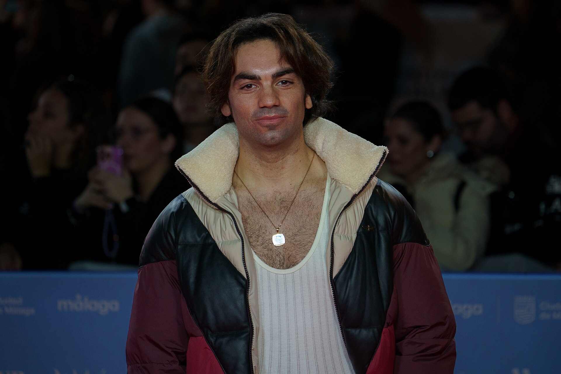 Alberto Lobillo at the Red Carpet of the Malaga 2025 Festival next to Cervantes Theater
