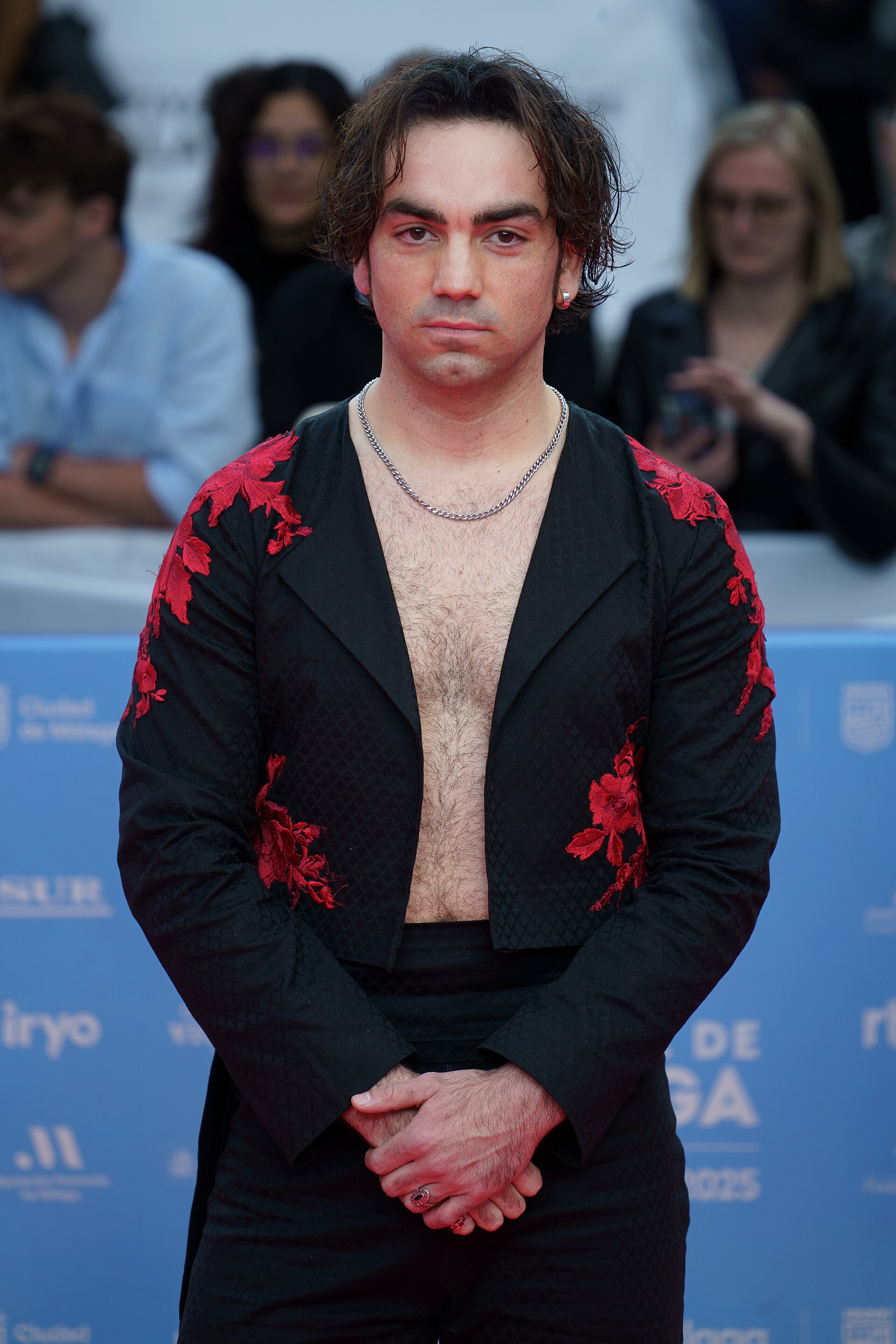 Alberto Lobillo at the Red Carpet of the Malaga 2025 Festival next to Cervantes Theater