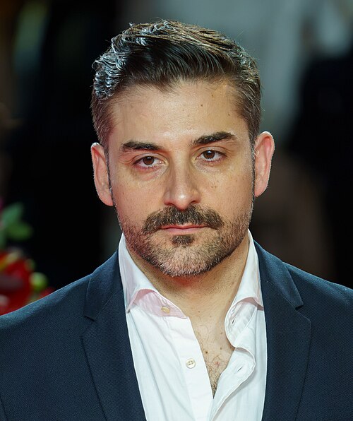 Alberto Ortega at the Red Carpet of the Malaga 2025 Festival next to Cervantes Theater