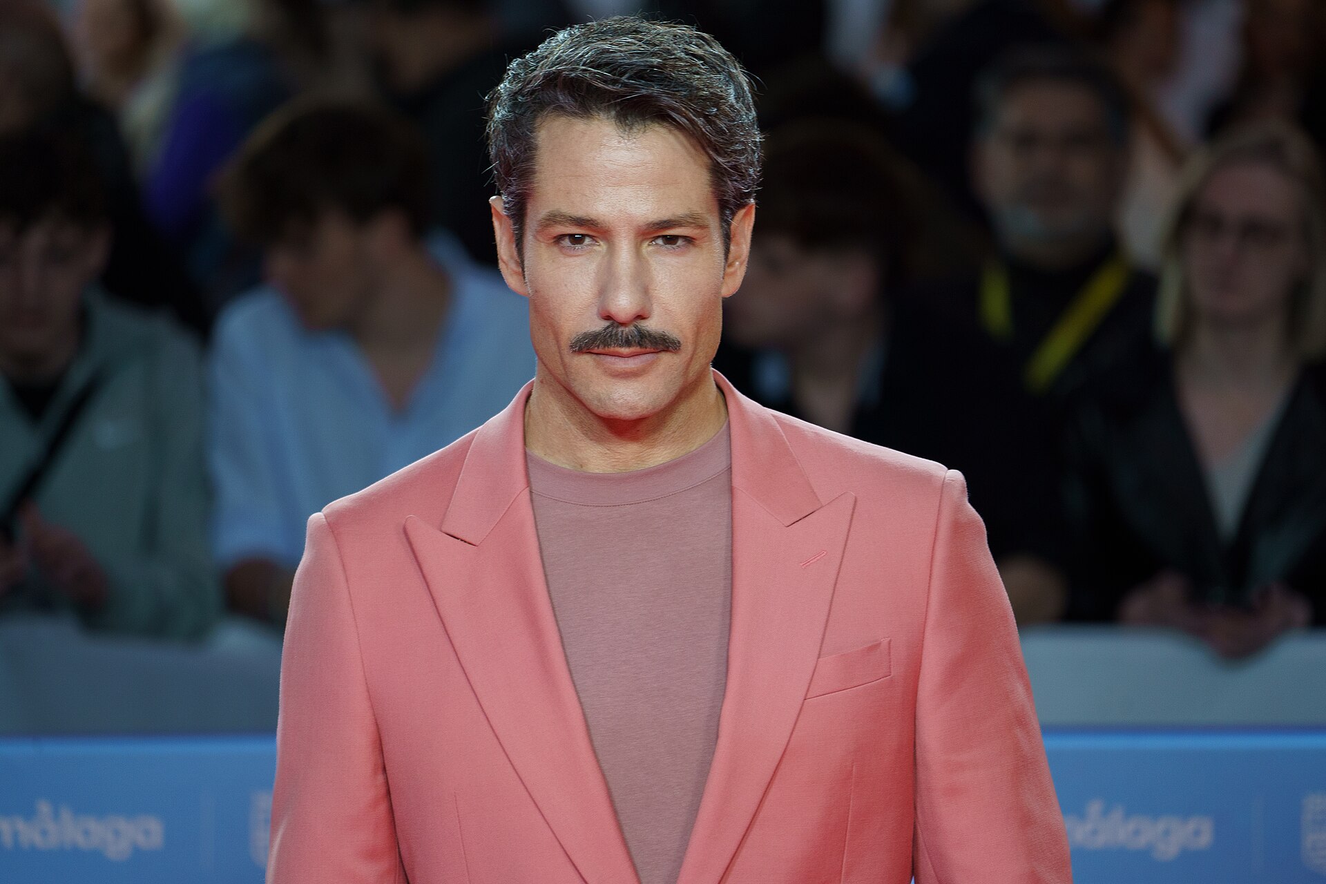 Alejandro Albarracín at the Red Carpet of the Malaga 2025 Festival next to Cervantes Theater