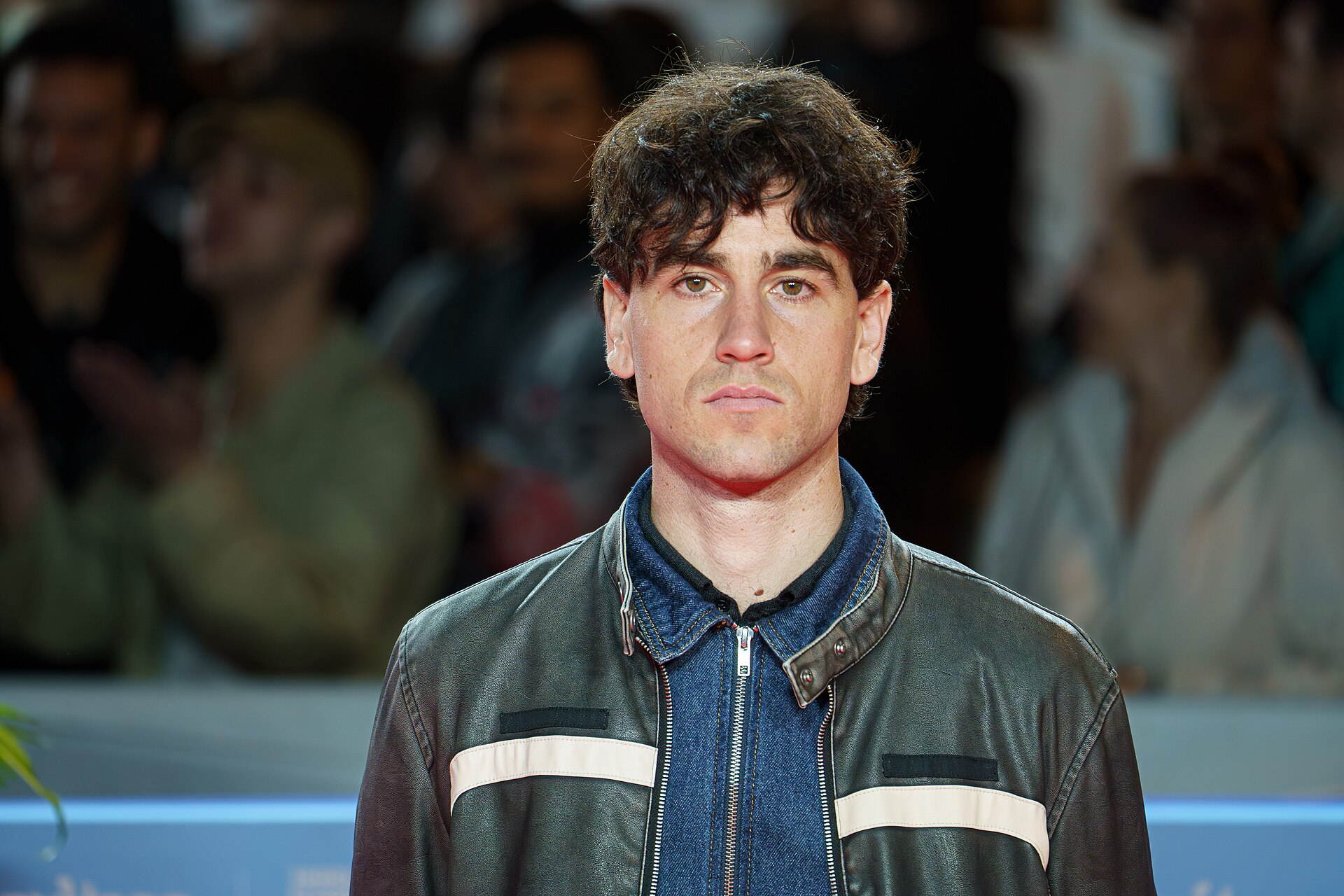 Alex Monner at the Red Carpet of the Malaga 2025 Festival next to Cervantes Theater