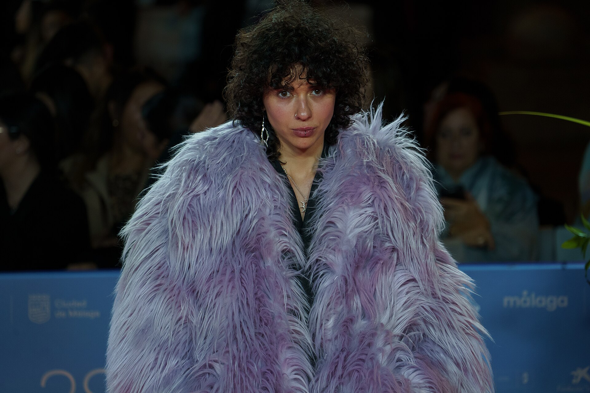 Alice Wonder at the Red Carpet of the Malaga 2025 Festival next to Cervantes Theater