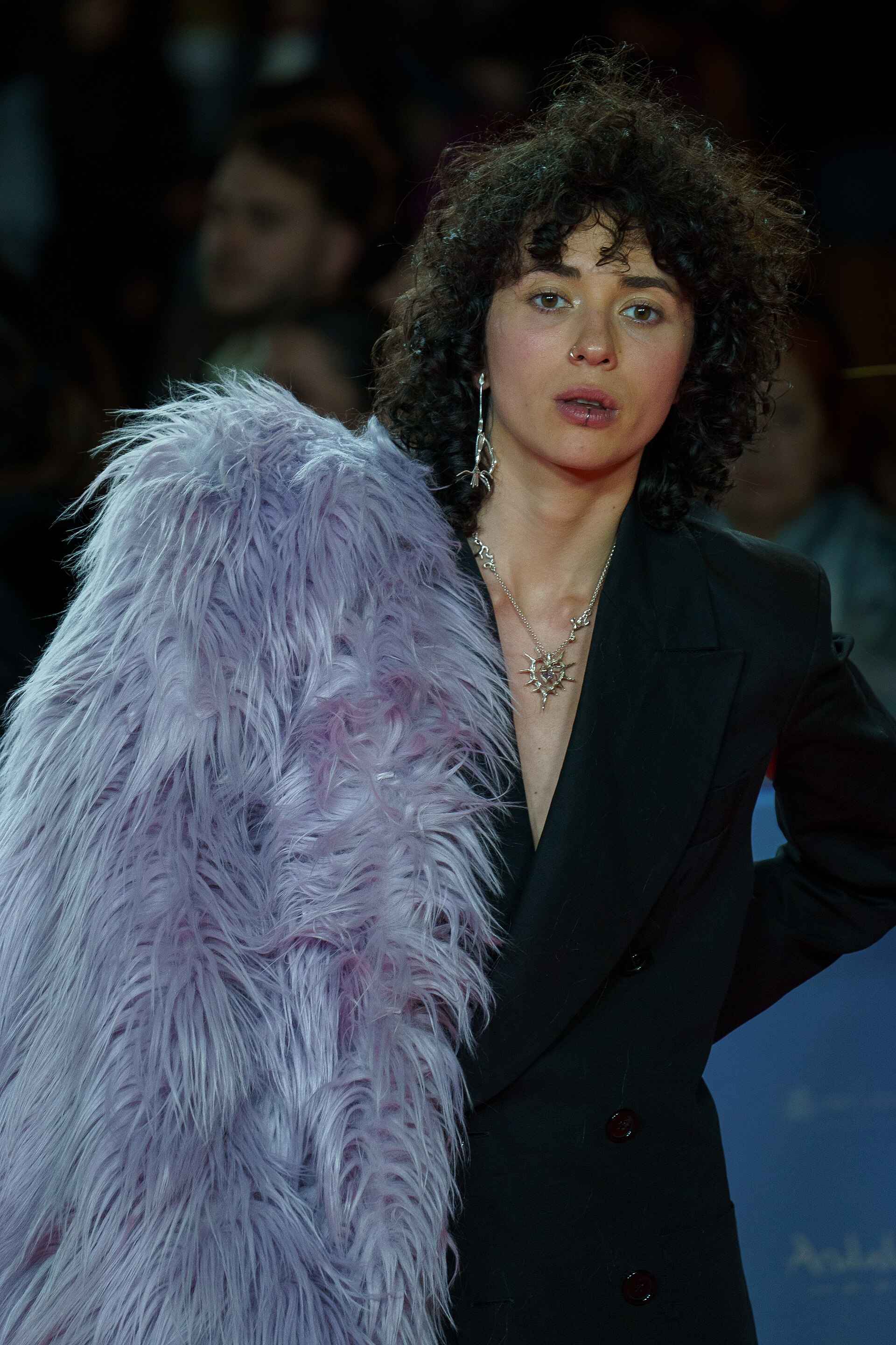 Alice Wonder at the Red Carpet of the Malaga 2025 Festival next to Cervantes Theater