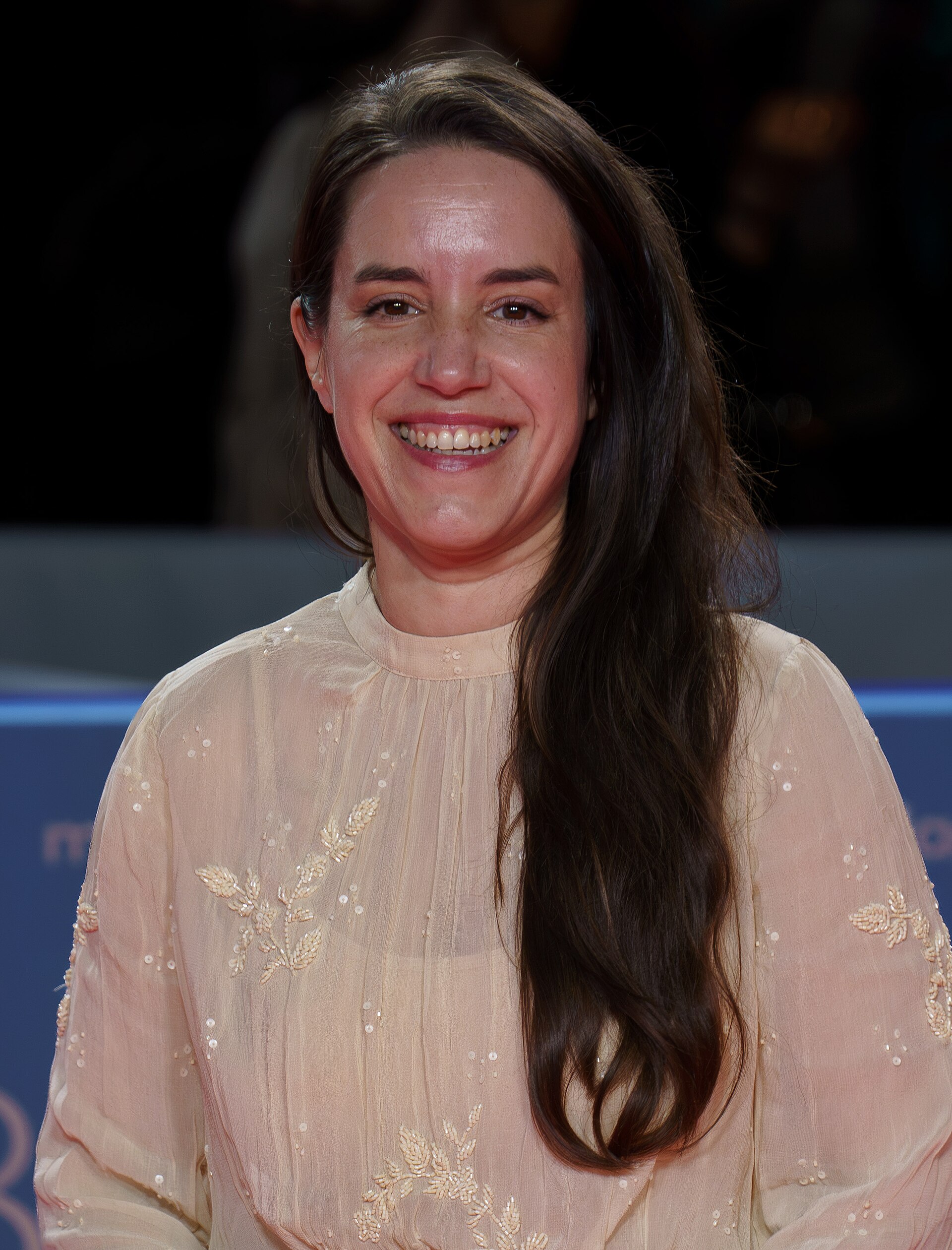 Ana Lambarri at the Red Carpet of the Malaga 2025 Festival next to Cervantes Theater