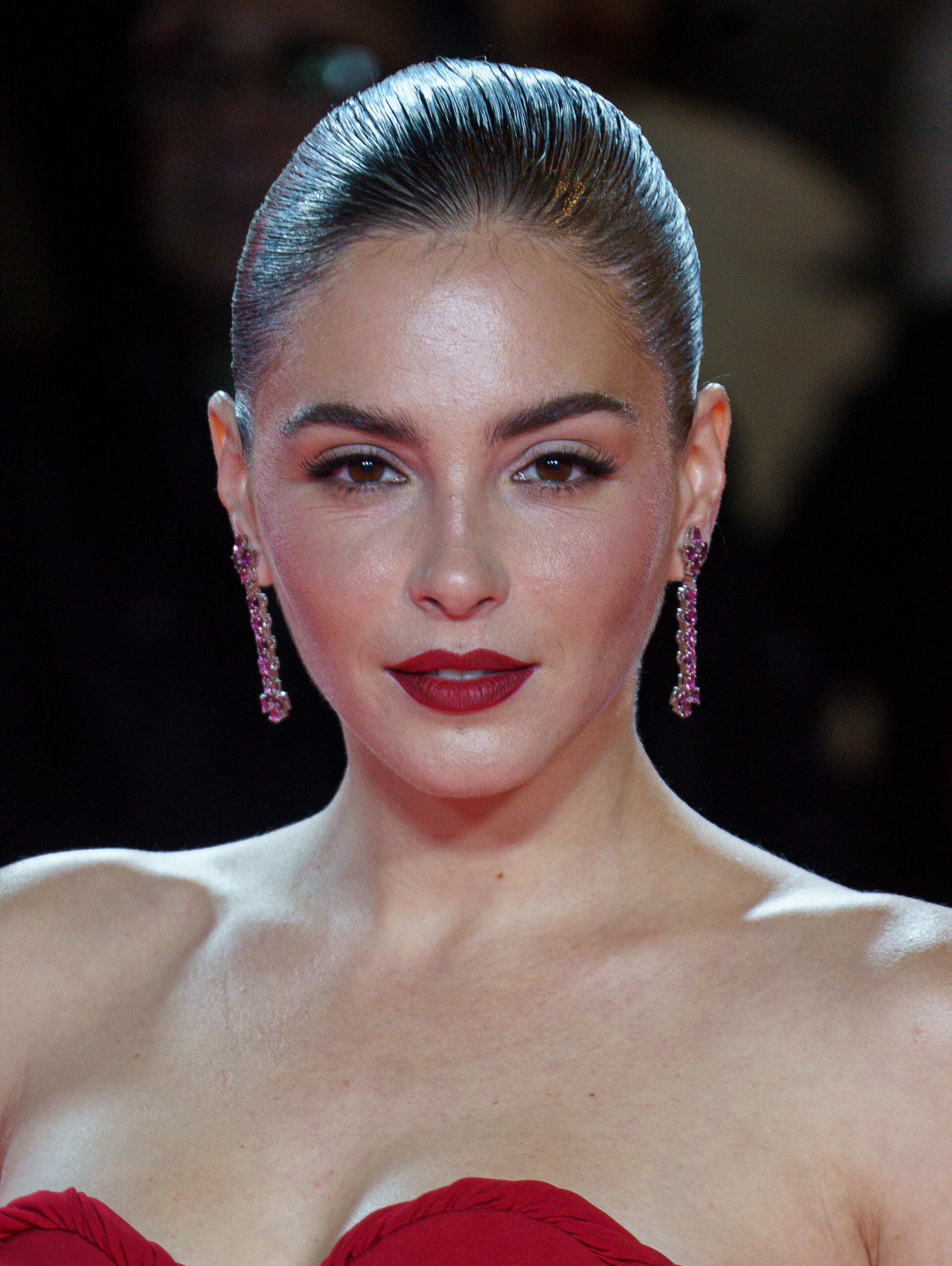 Andrea Duro at the Red Carpet of the Malaga 2025 Festival next to Cervantes Theater