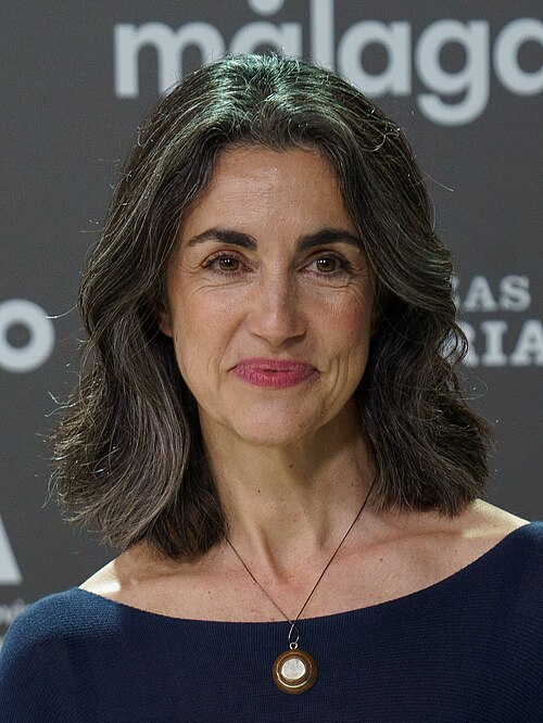 Avelina Prat at the Red Carpet of the Malaga 2025 Festival next to Cervantes Theater