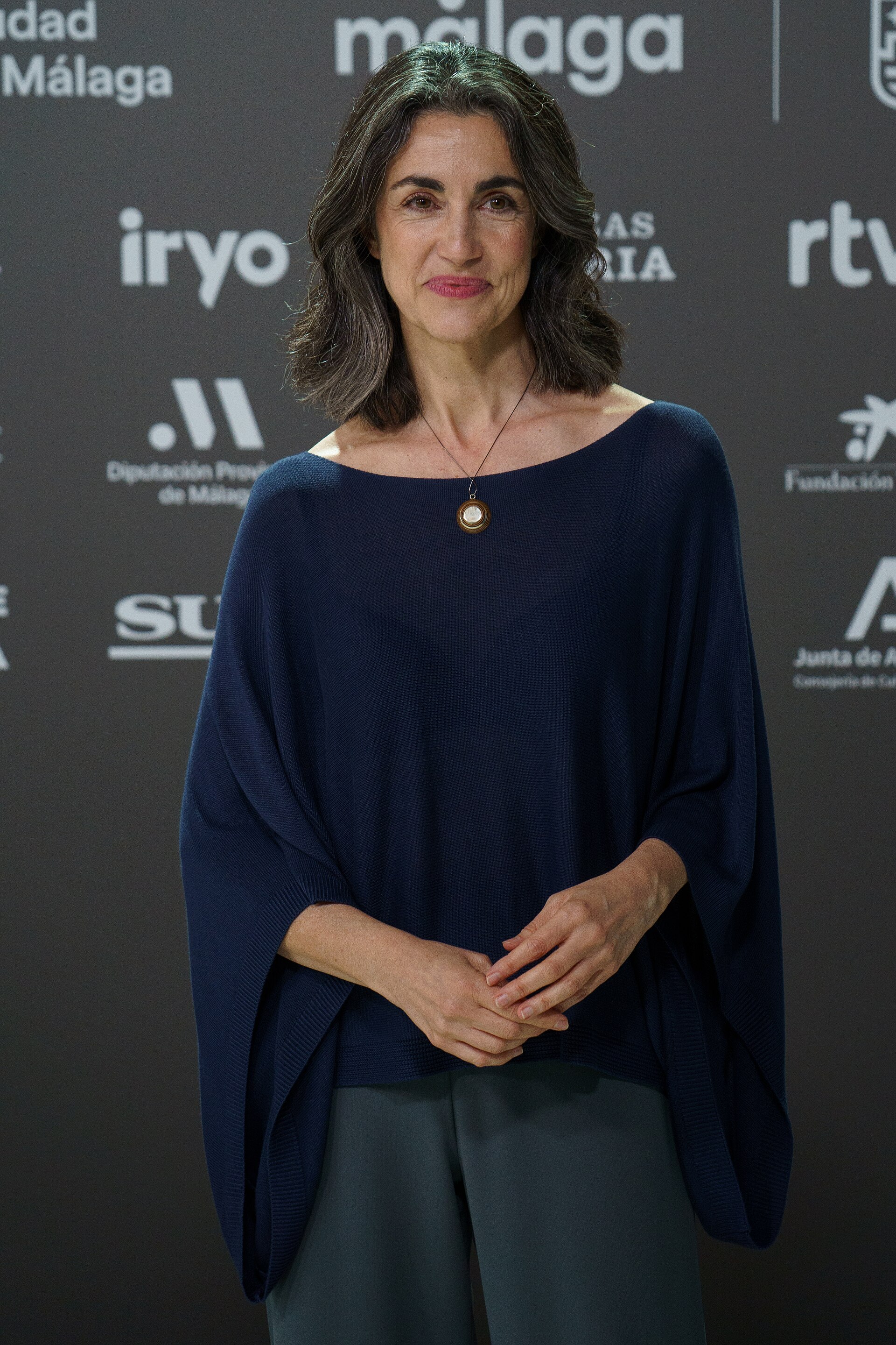 Avelina Prat at the Red Carpet of the Malaga 2025 Festival next to Cervantes Theater