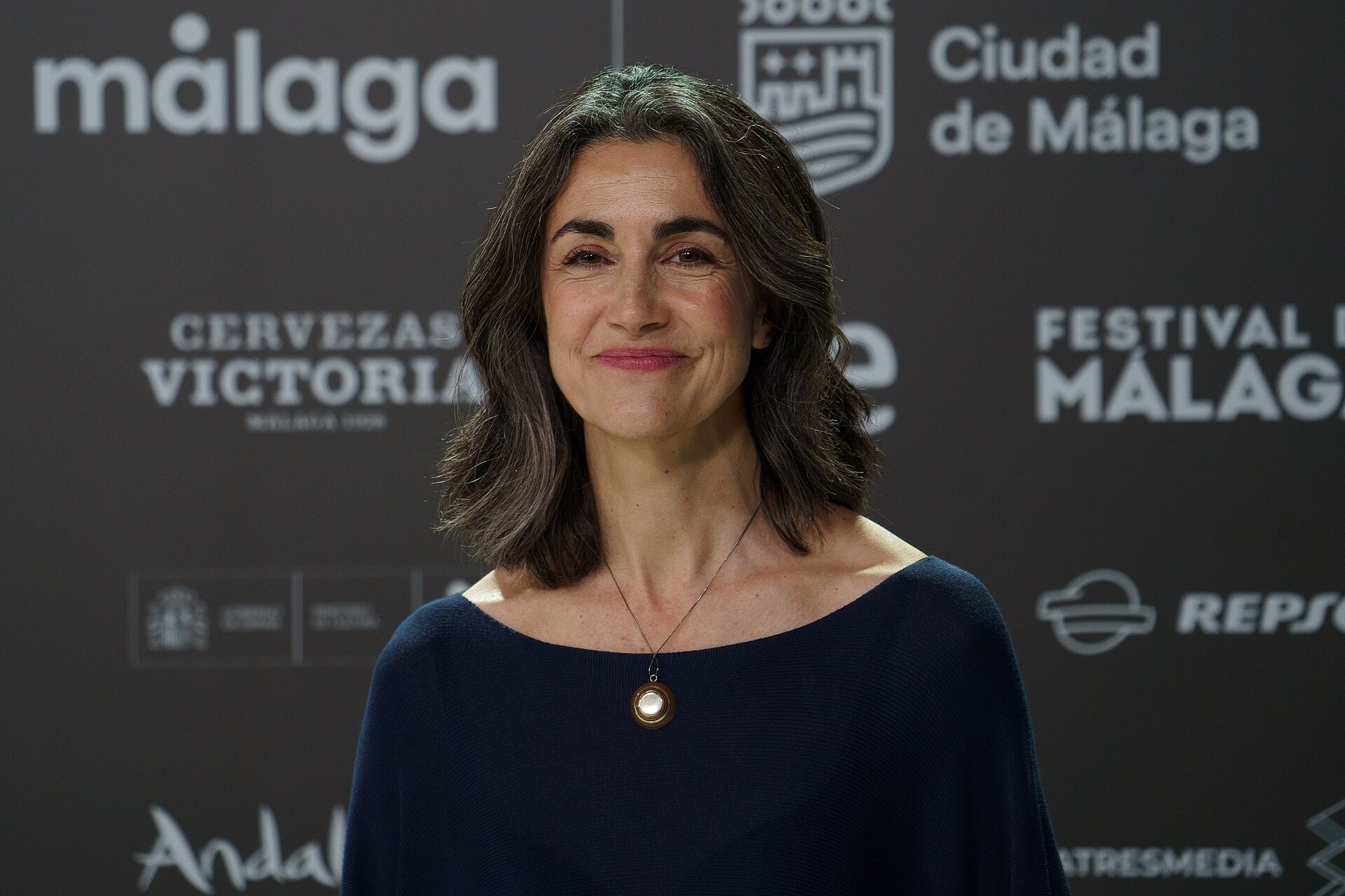 Avelina Prat at the Red Carpet of the Malaga 2025 Festival next to Cervantes Theater