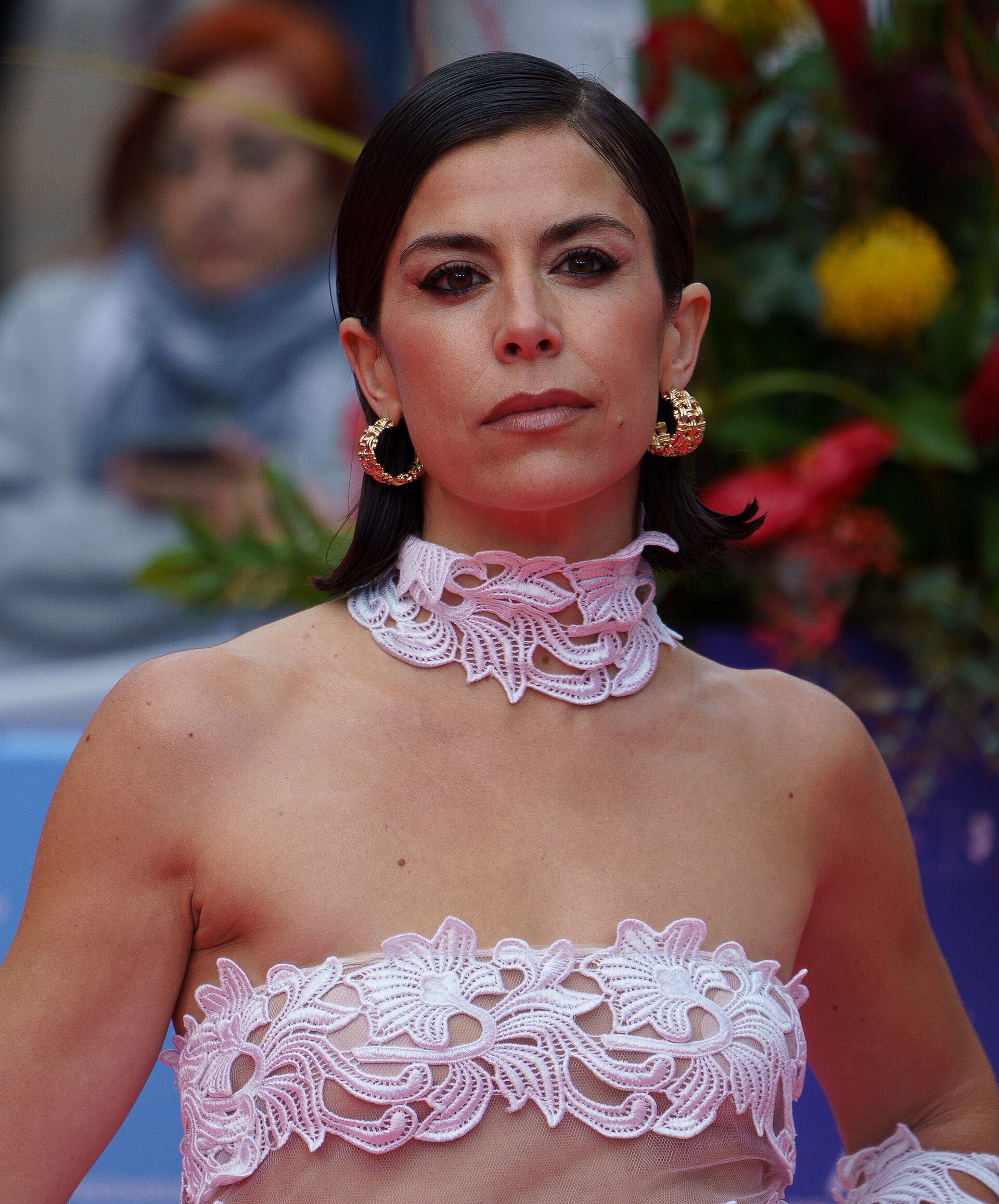 Bárbara Hermosilla at the Red Carpet of the Malaga 2025 Festival next to Cervantes Theater