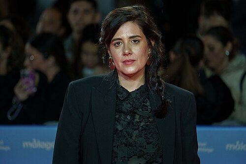 Belén Funes at the Red Carpet of the Malaga 2025 Festival next to Cervantes Theater