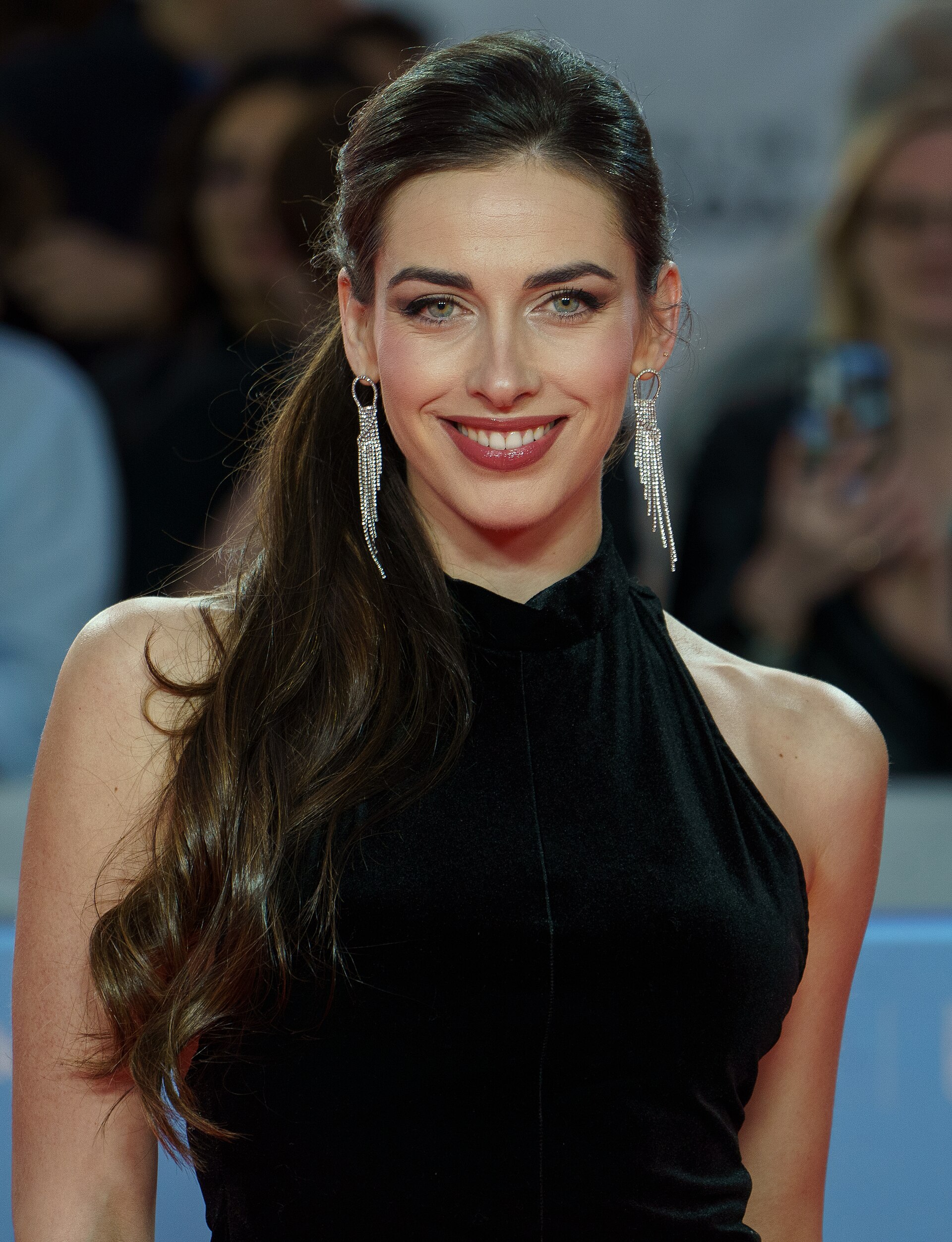 Blanca Aguilera at the Red Carpet of the Malaga 2025 Festival next to Cervantes Theater