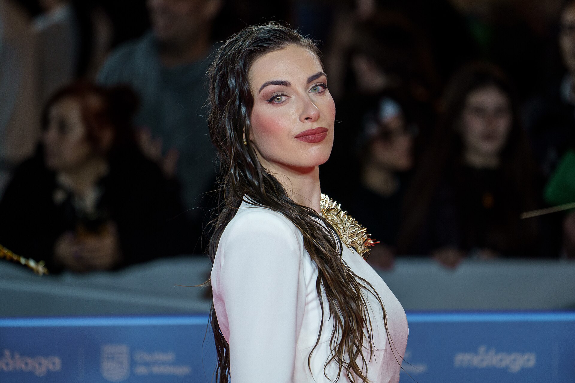 Blanca Aguilera at the Red Carpet of the Malaga 2025 Festival next to Cervantes Theater