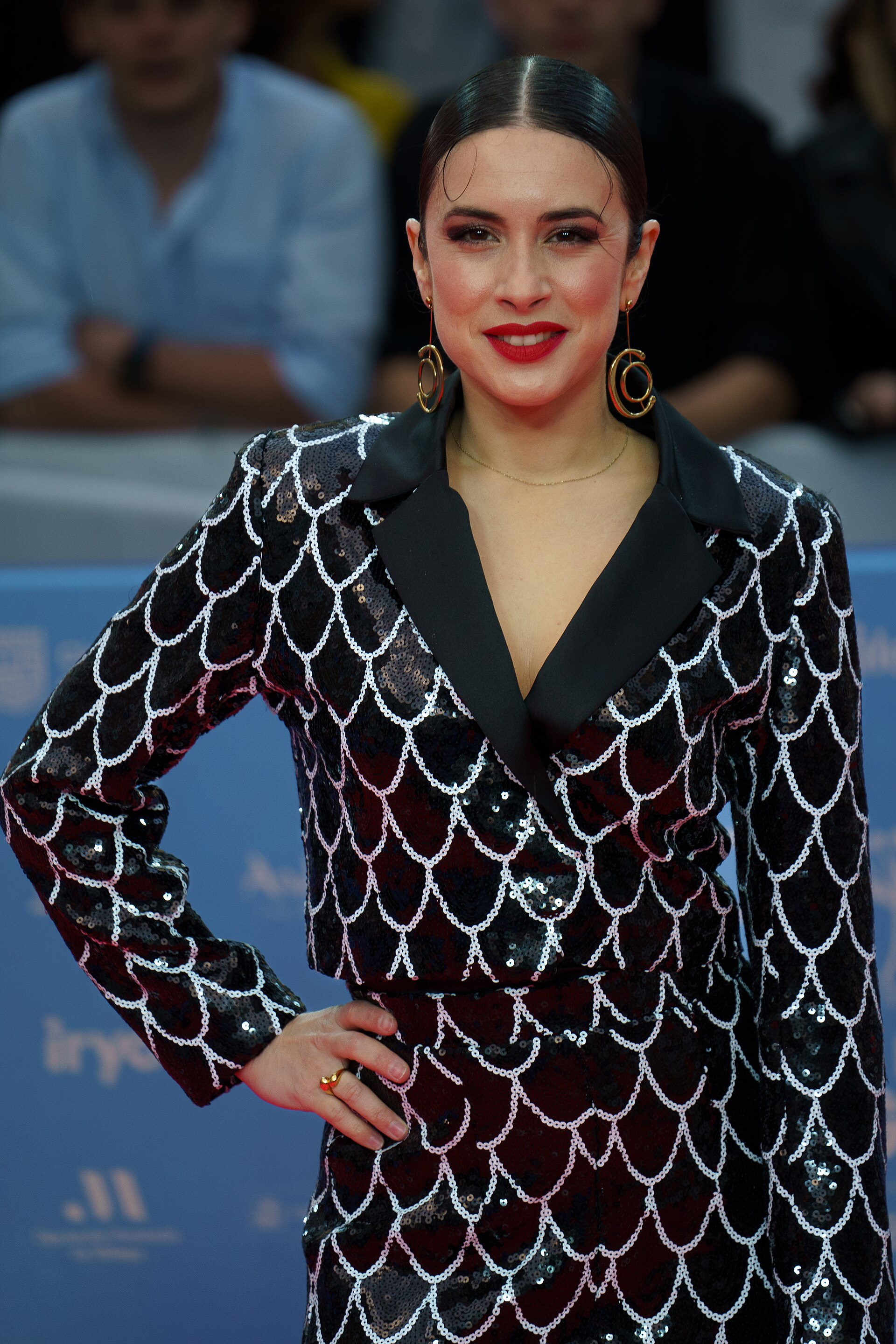 Blanca Paloma at the Red Carpet of the Malaga 2025 Festival next to Cervantes Theater