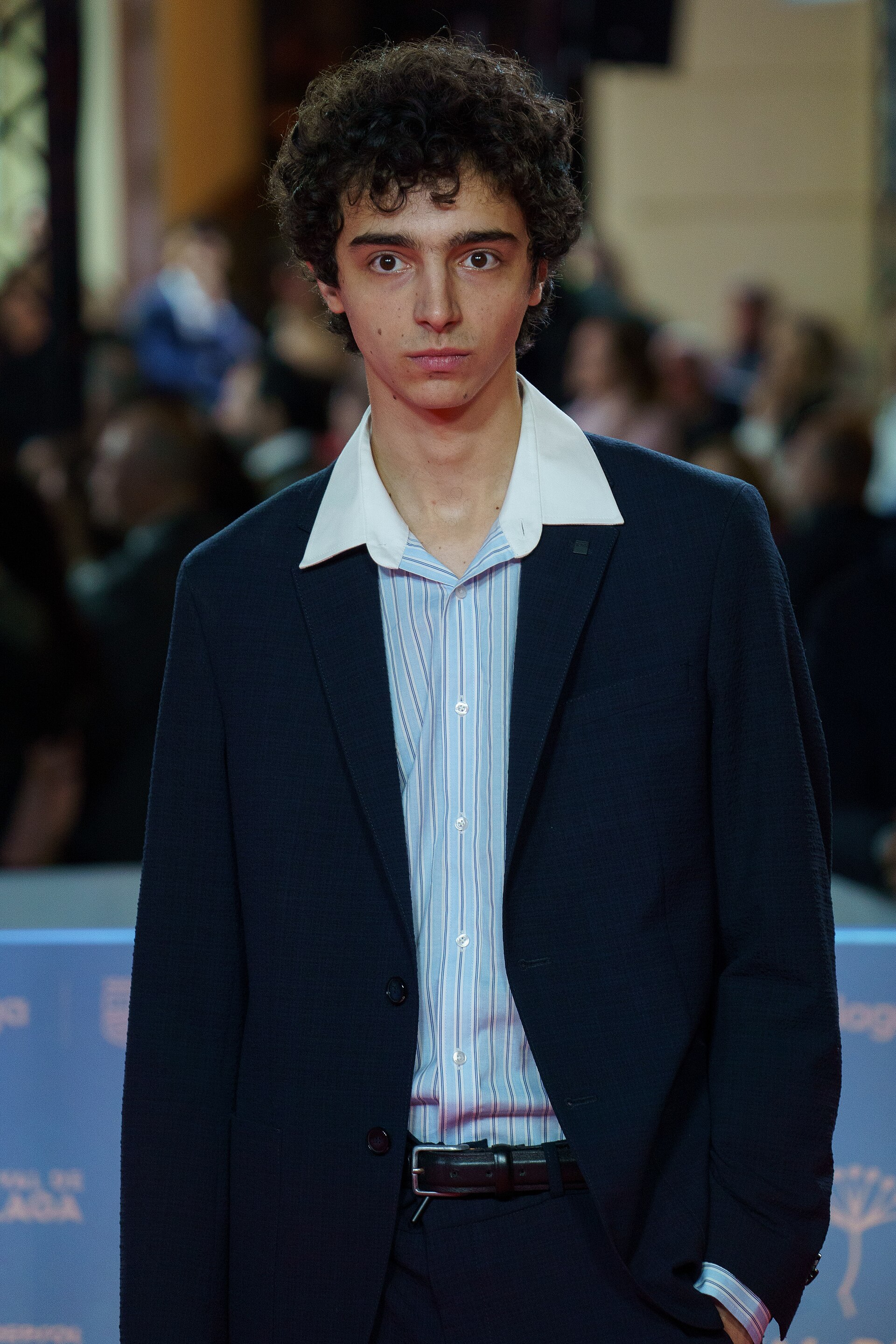 Blas Polidori at the Red Carpet of the Malaga 2025 Festival next to Cervantes Theater