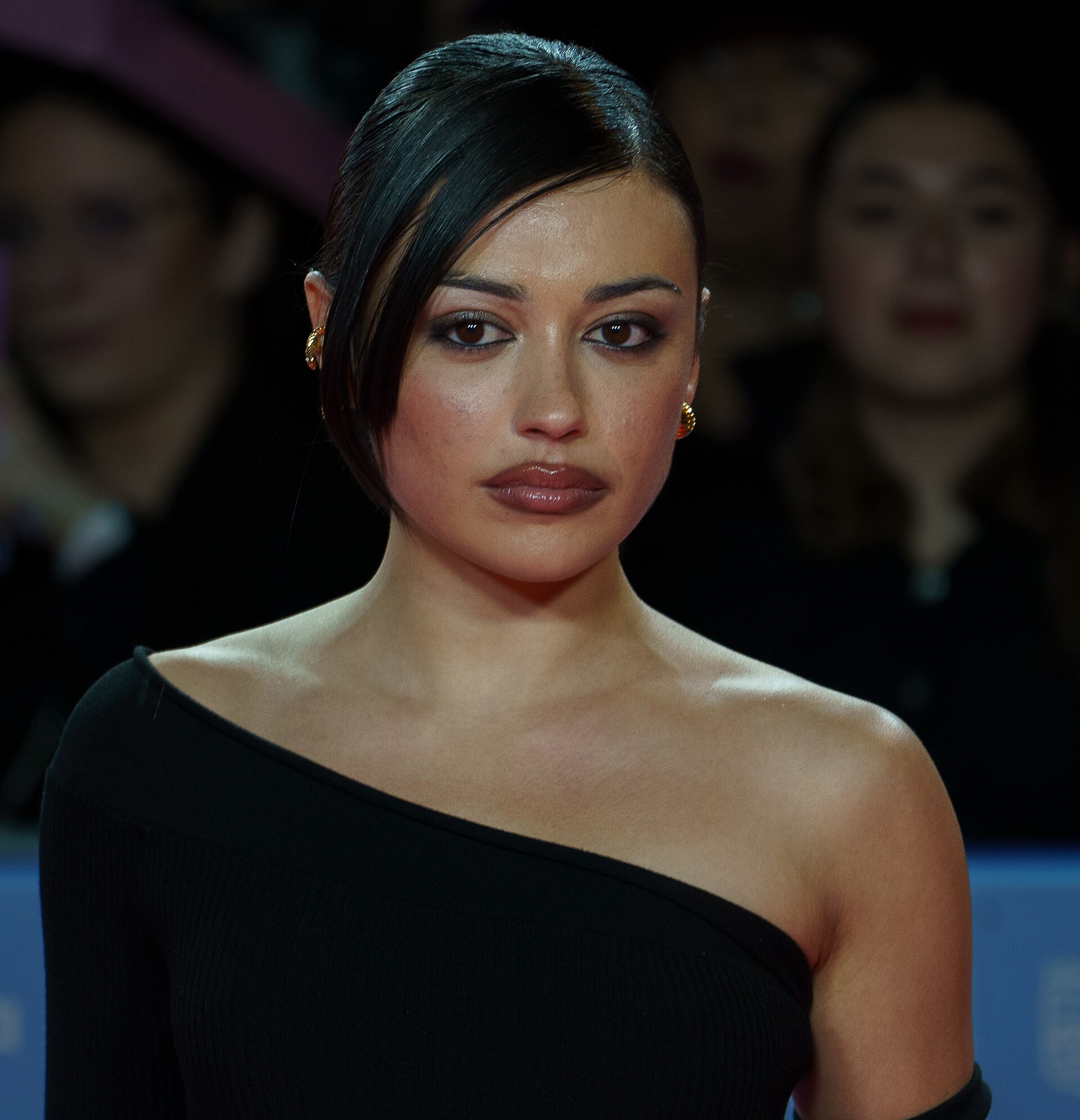 Carla Díaz at Red Carpet of the Malaga 2025 Festival next to Cervantes Theater