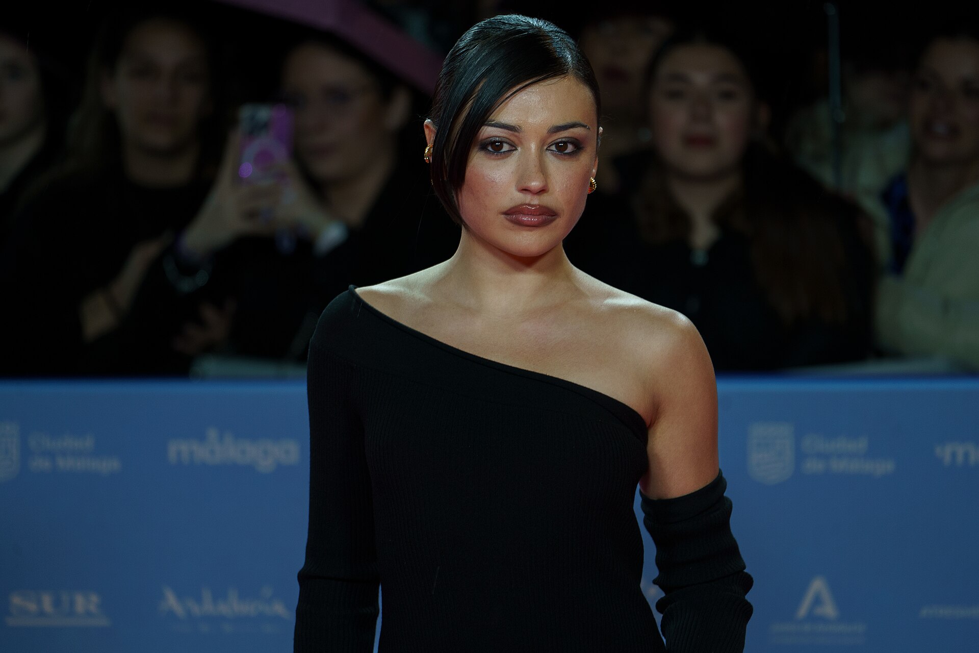 Carla Díaz at Red Carpet of the Malaga 2025 Festival next to Cervantes Theater