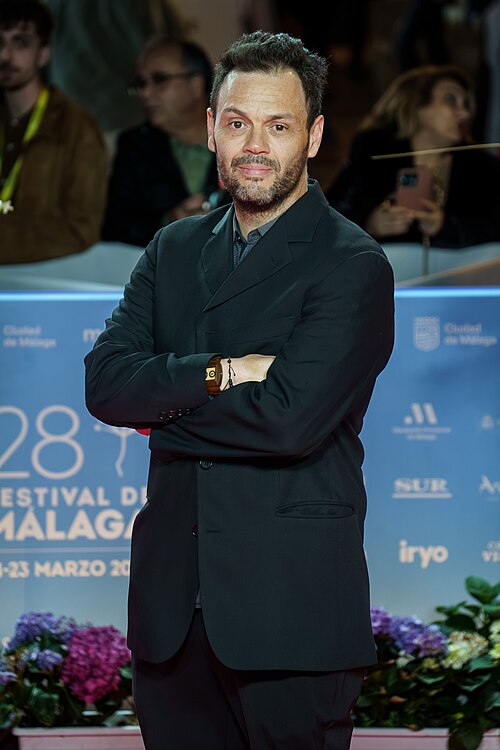 Carlos Armella at the Red Carpet of the Malaga 2025 Festival next to Cervantes Theater