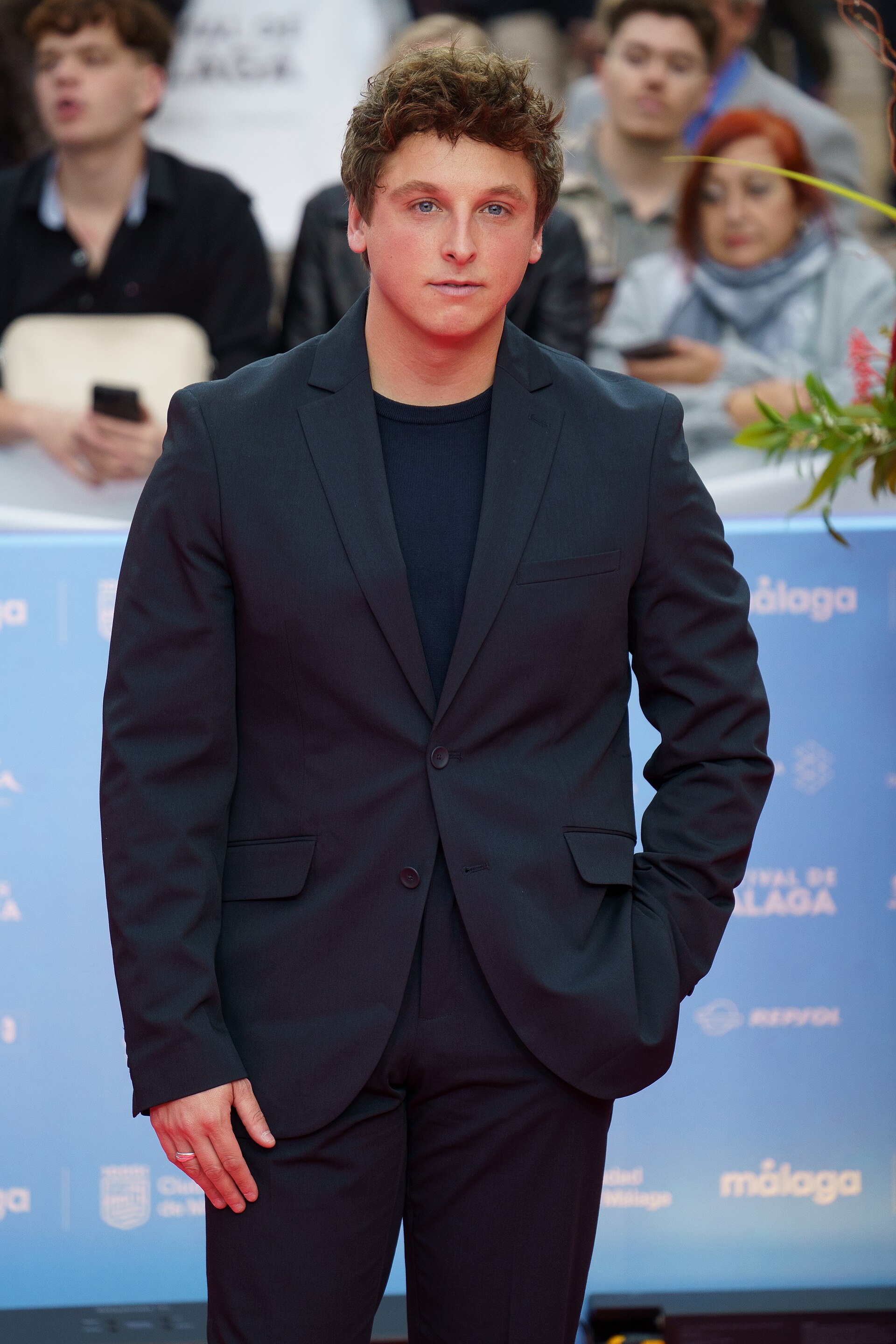 Carlos Scholz at the Red Carpet of the Malaga 2025 Festival next to Cervantes Theater