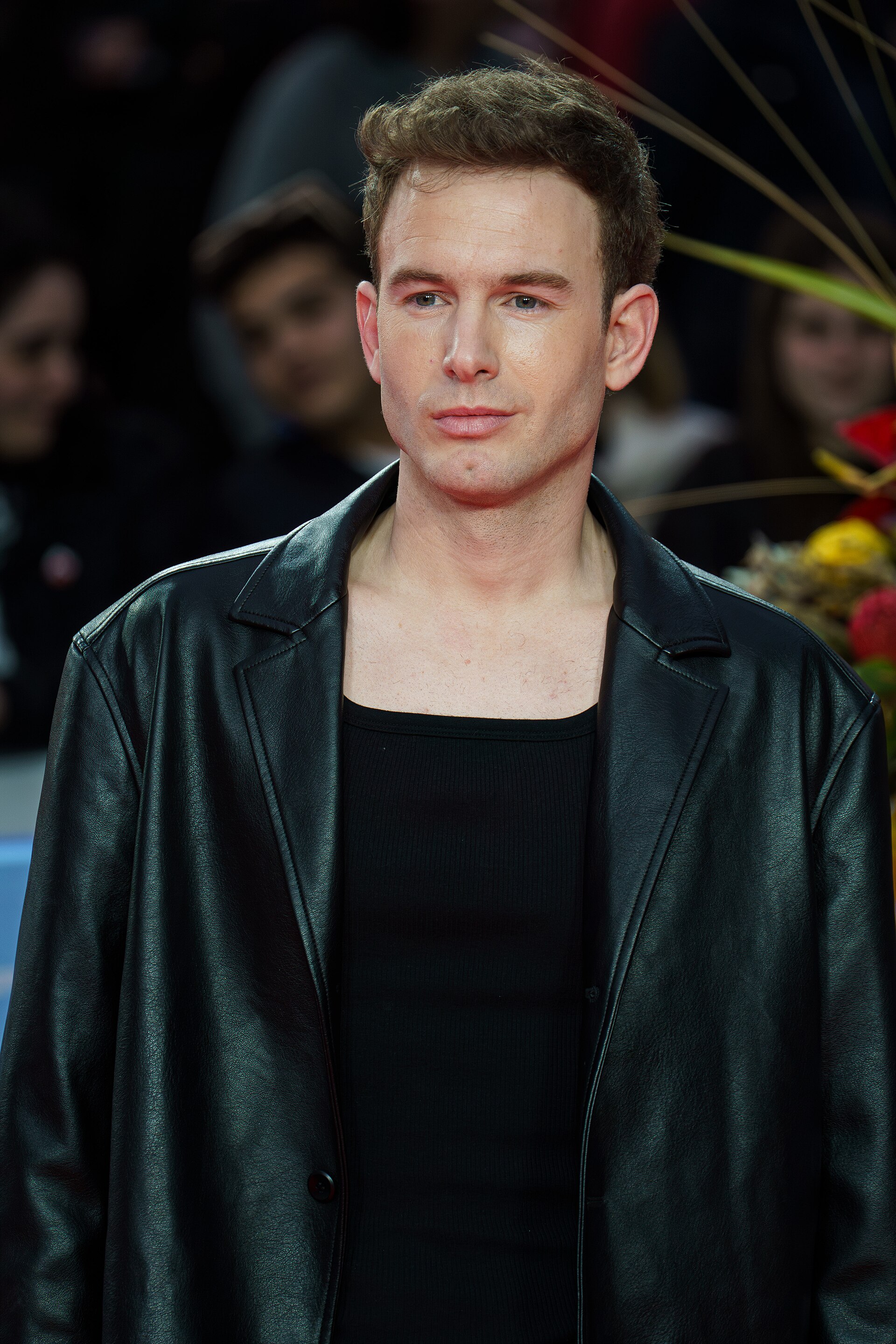 Carlos Soroa at the Red Carpet of the Malaga 2025 Festival next to Cervantes Theater