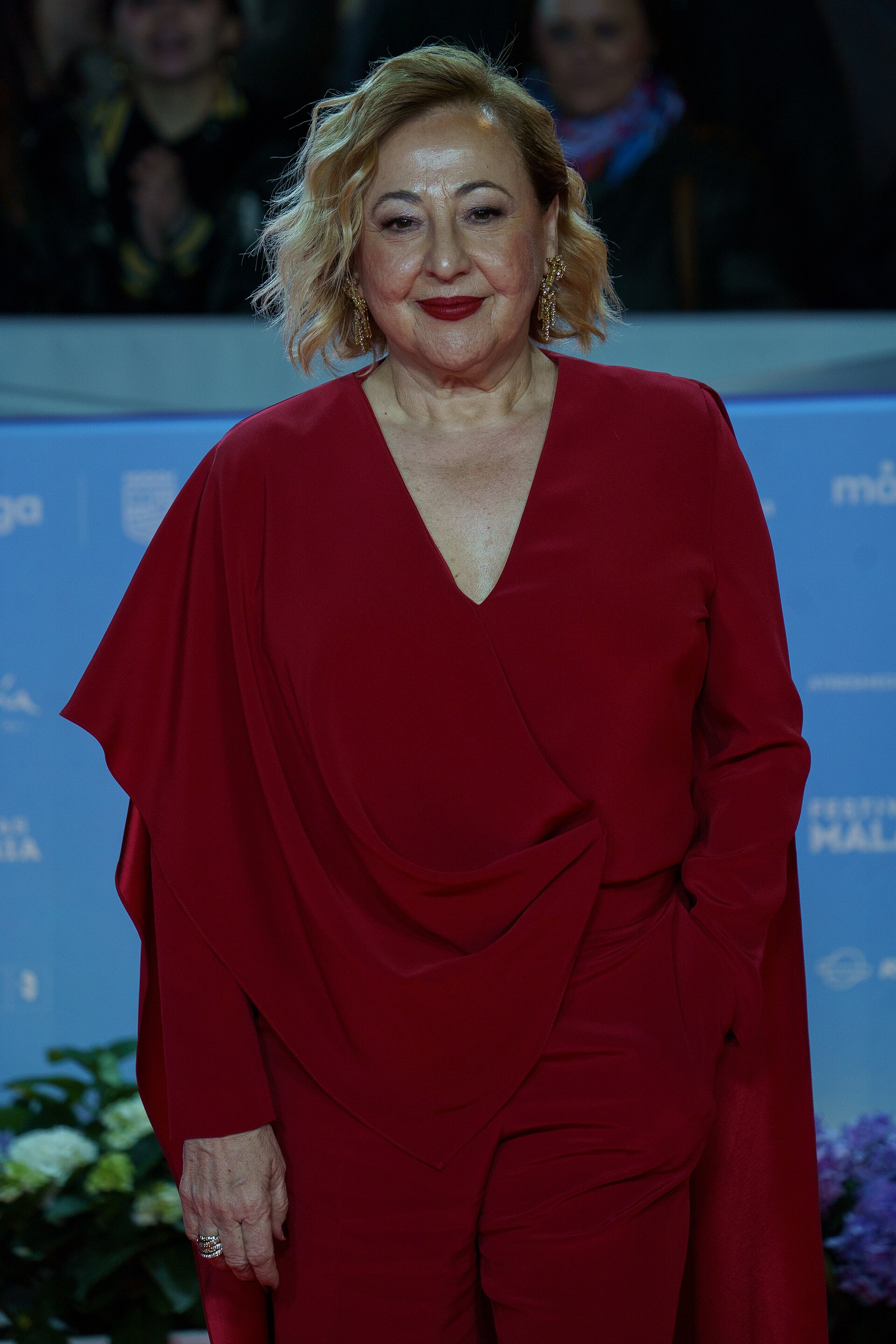 Carmen Machi at the Red Carpet of the Malaga 2025 Festival next to Cervantes Theater