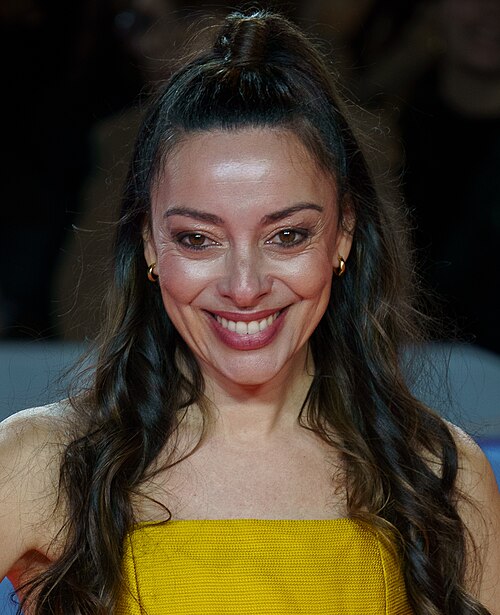 Carolina Castellano at the Red Carpet of the Malaga 2025 Festival next to Cervantes Theater