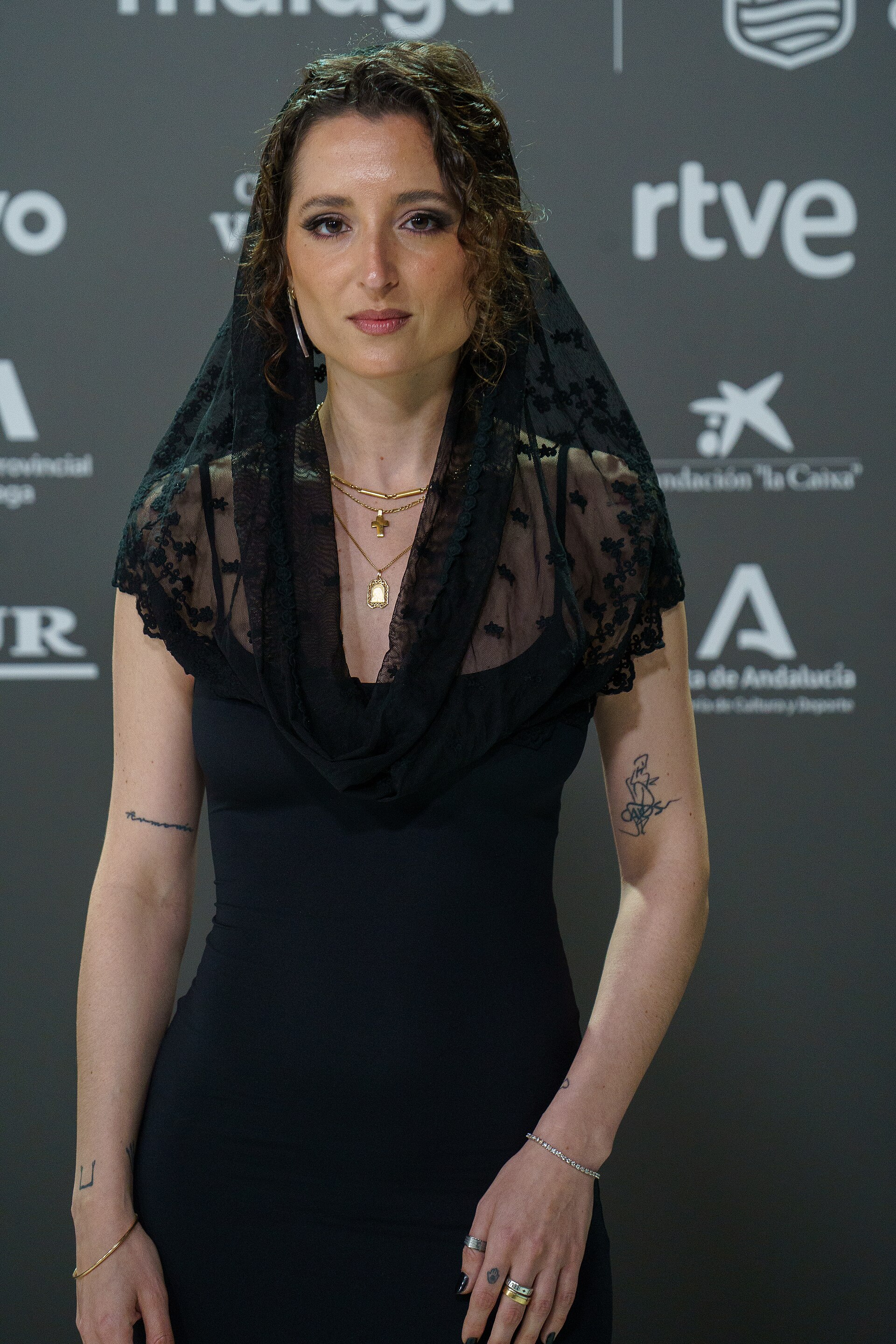 Celina Biurrun at the Red Carpet of the Malaga 2025 Festival at Malaga City Council