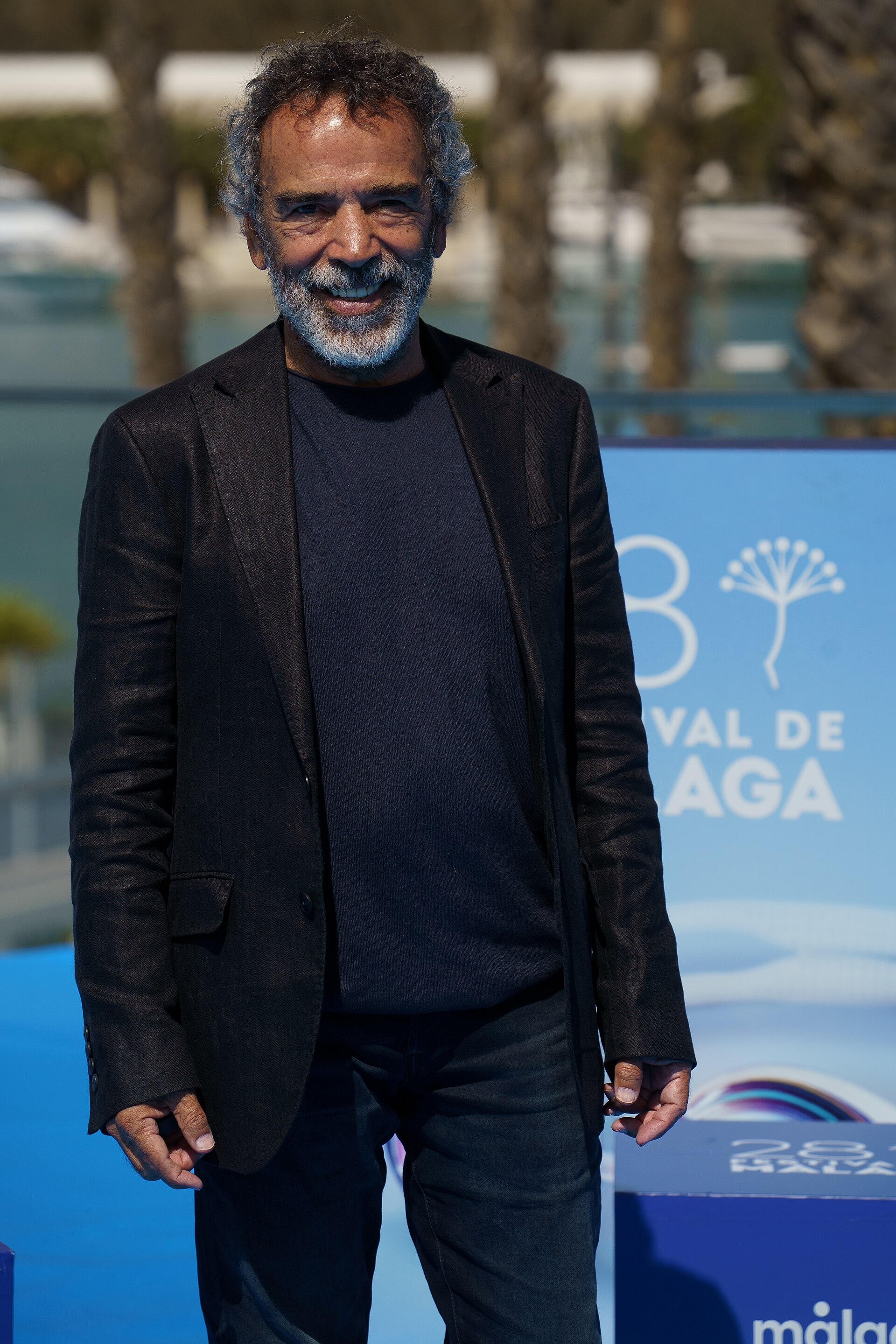 Damián Alcázar at the Red Carpet of the Malaga 2025 Festival next to Muelle Uno