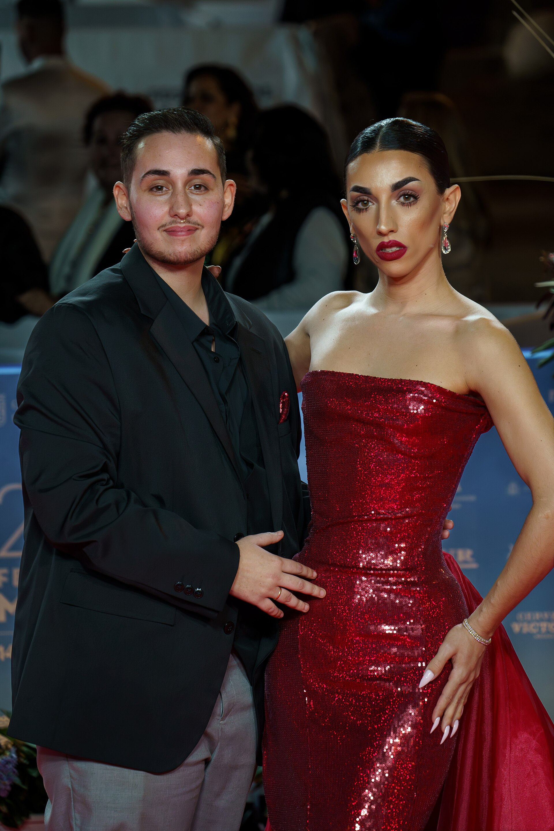 Dani Lodestro & Regina Varanski at the Red Carpet of the Malaga 2025 Festival next to Cervantes Theater