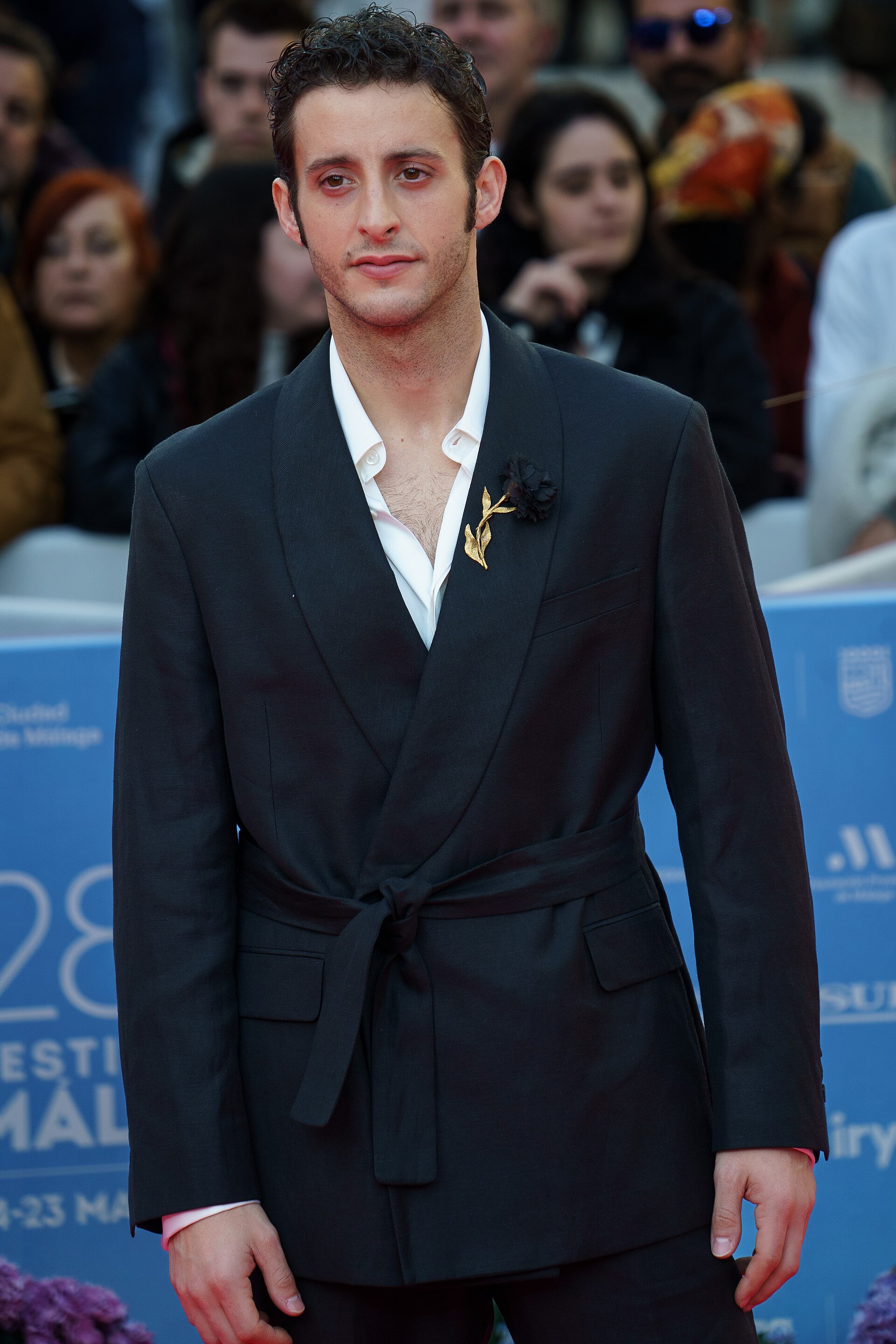 Daniel Ibañez at the Red Carpet of the Malaga 2025 Festival next to Cervantes Theater