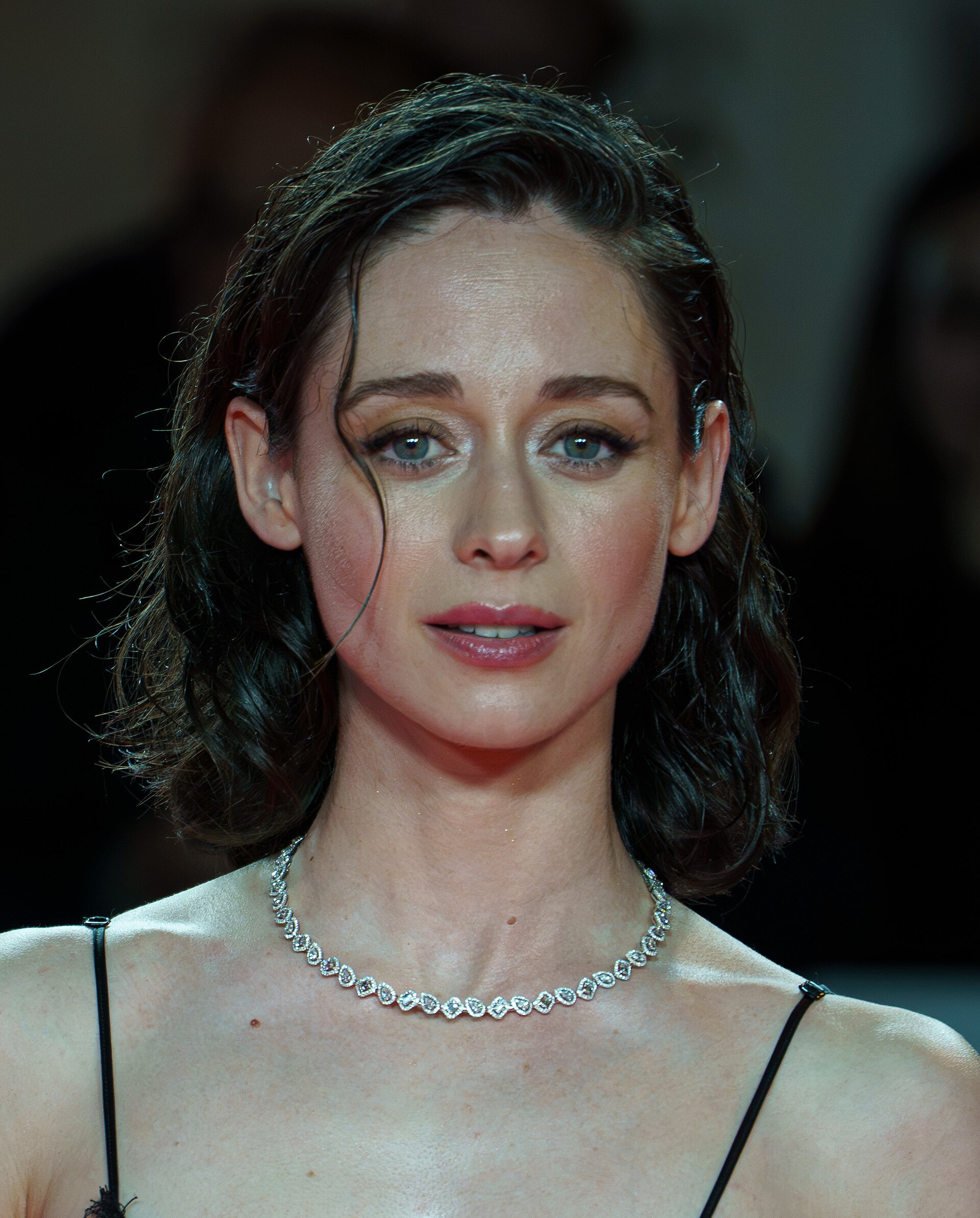 Elena Rivera  at the Red Carpet of the Malaga 2025 Festival next to Cervantes Theater