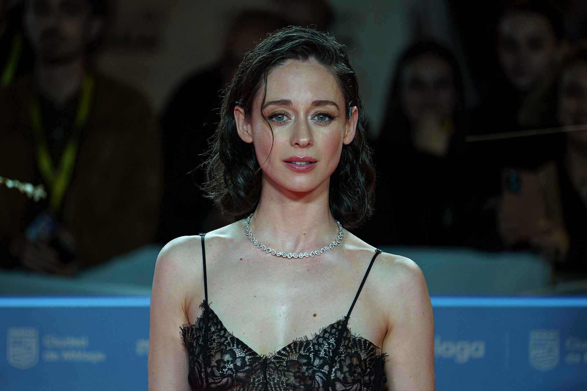 Elena Rivera  at the Red Carpet of the Malaga 2025 Festival next to Cervantes Theater