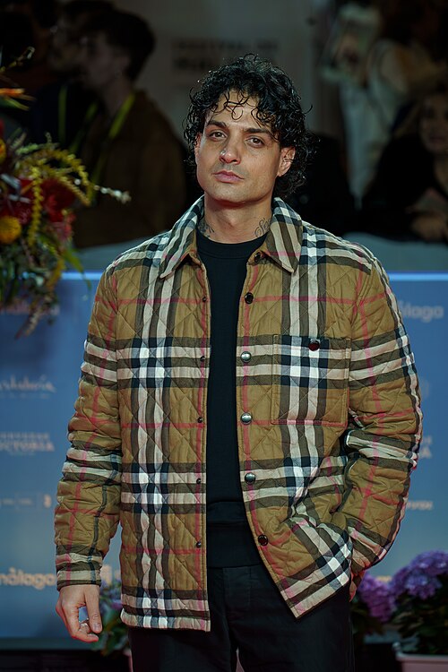 Elio Toffana at the Red Carpet of the Malaga 2025 Festival next to Cervantes Theater