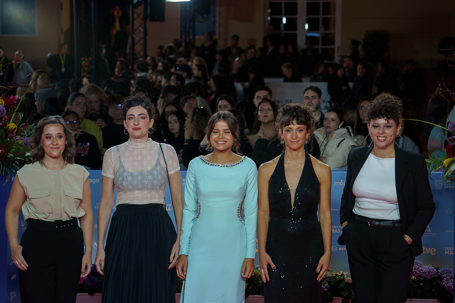 Nunca fui a Disney team at the Red Carpet of the Malaga 2025 Festival next to Cervantes Theater