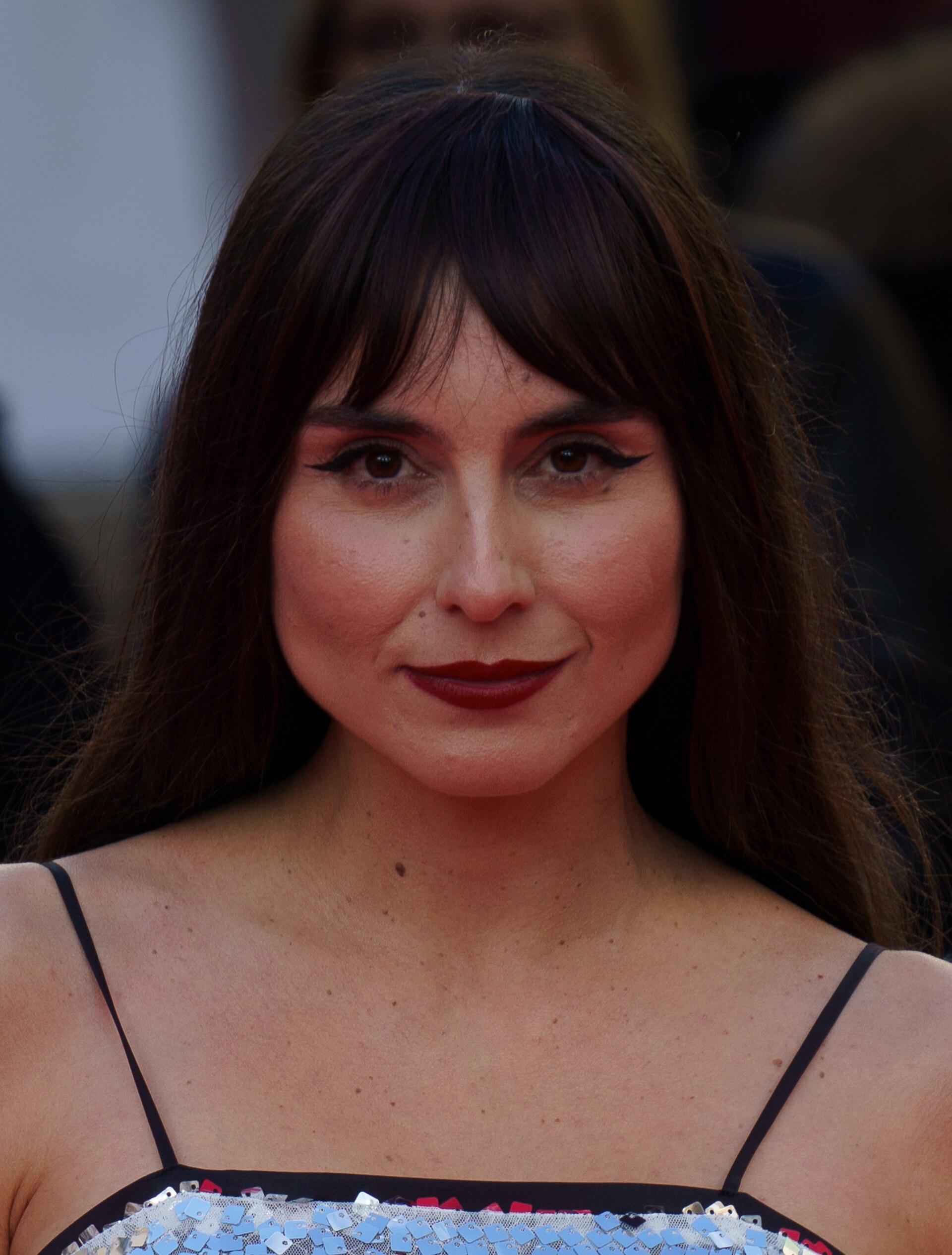 Erea Louro at the Red Carpet of the Malaga 2025 Festival next to Cervantes Theater